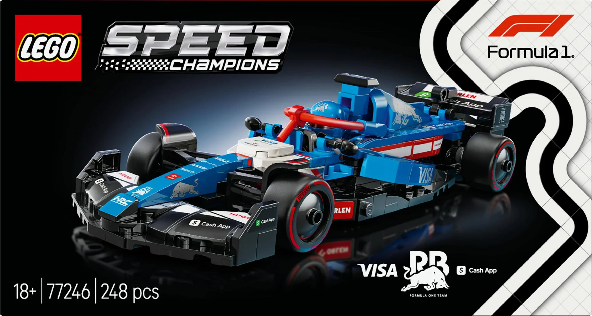 LEGO 77246 Speed Champions Visa Cash App RB VCARB 01 F1 Racing Car