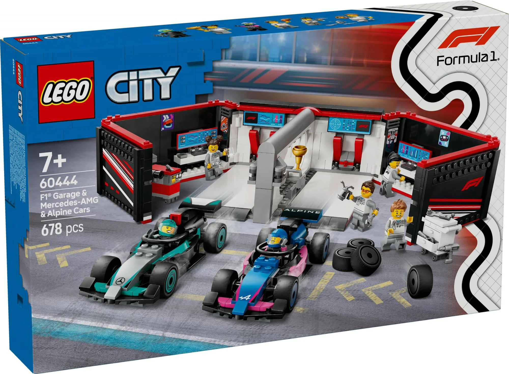 LEGO 60444 City F1 Garage with Mercedes-AMG & Alpine Racing Cars