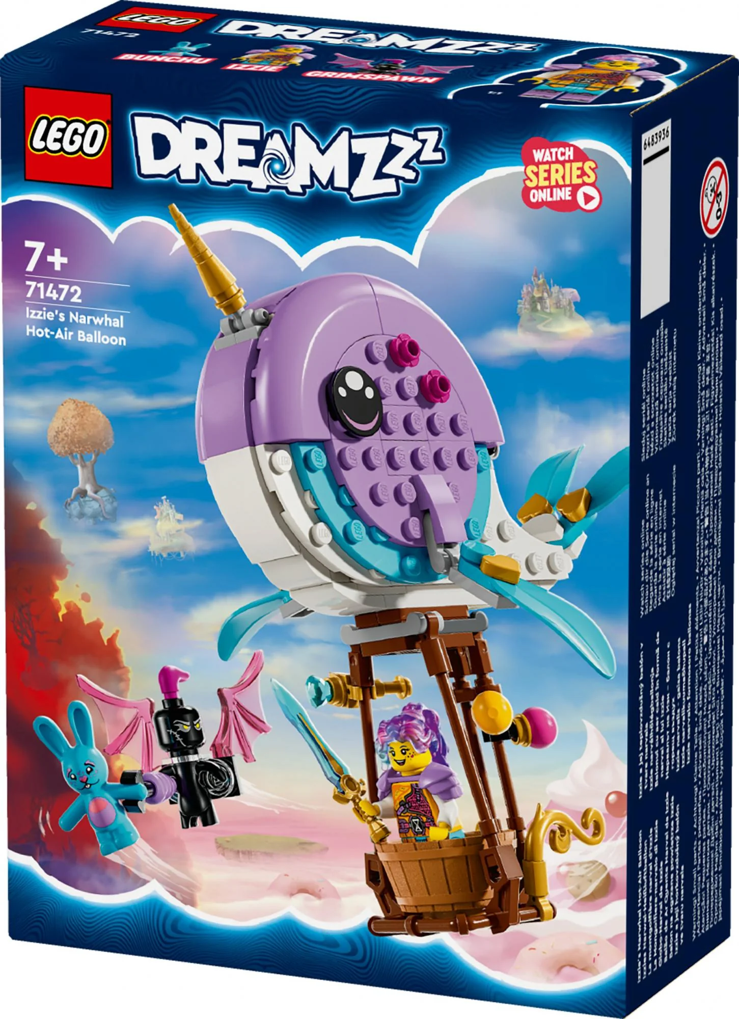 LEGO 71472 DreamZzz Izzie's Narwhal Hot Air Balloon