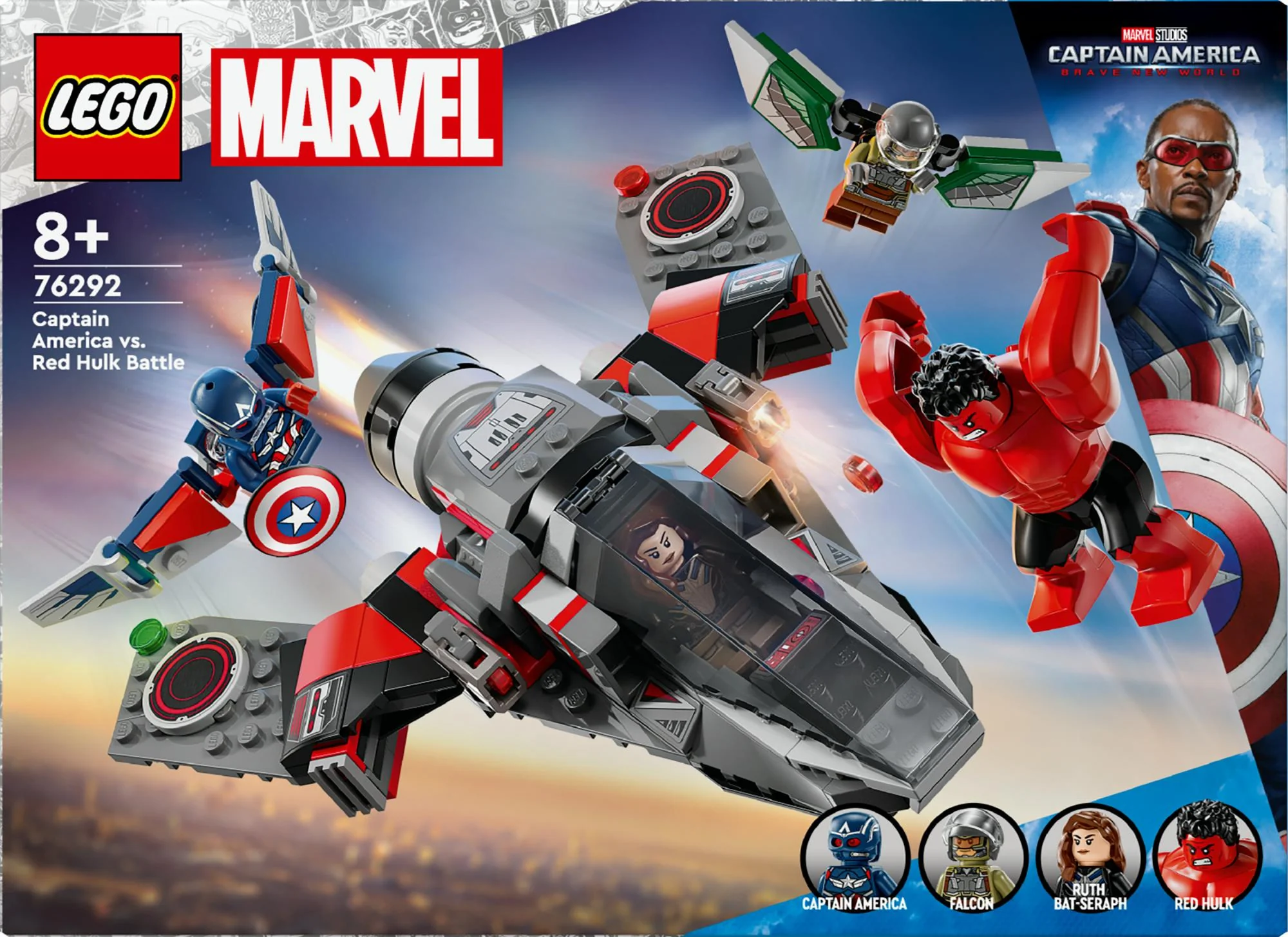 LEGO 76292 Marvel Super Heroes Captain America vs. Red Hulk Showdown