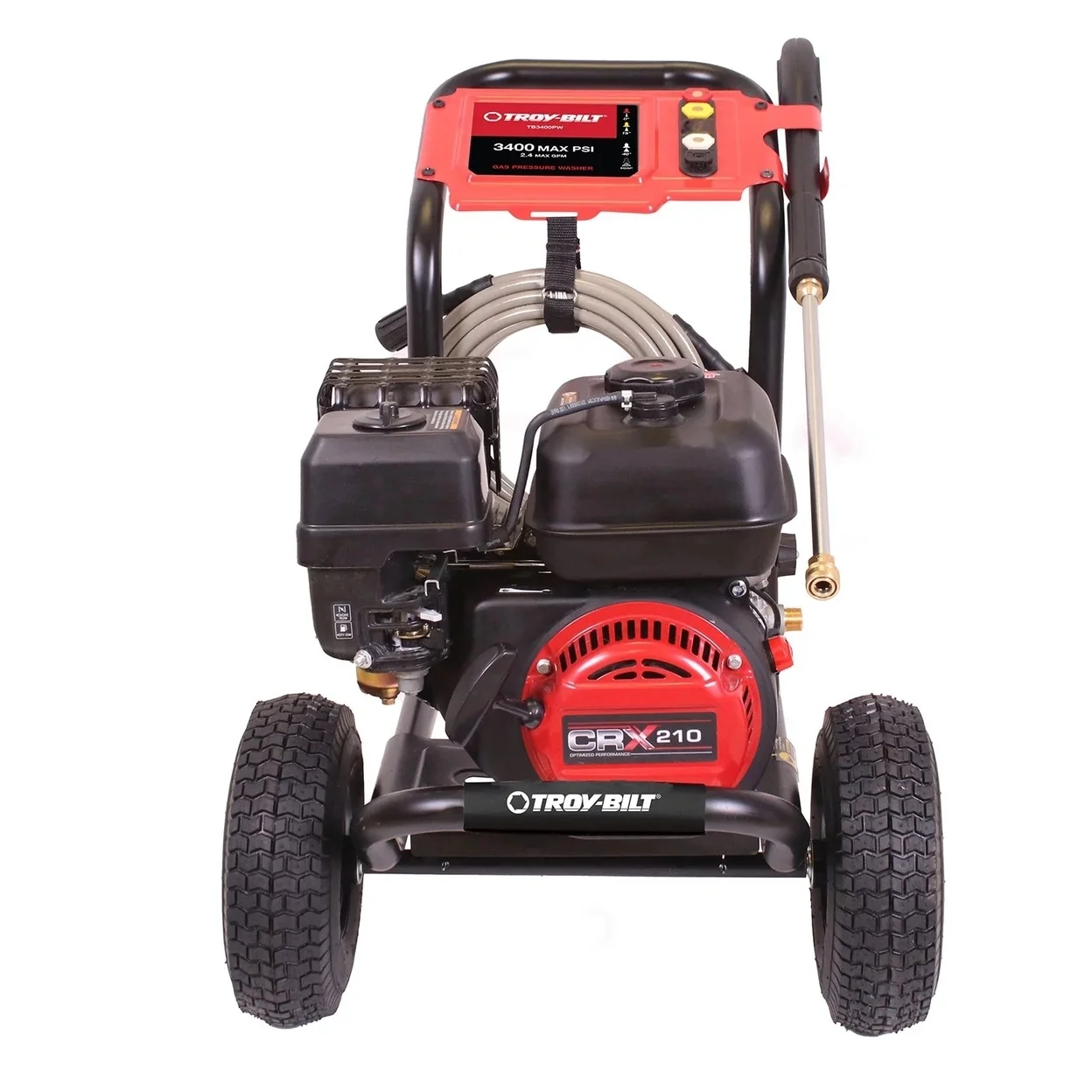 TROY BILT Troy-Bilt 3400 PSI at 2.4 GPM Gas Pressure Washer, 208cc Engine, Durable Steel Frame