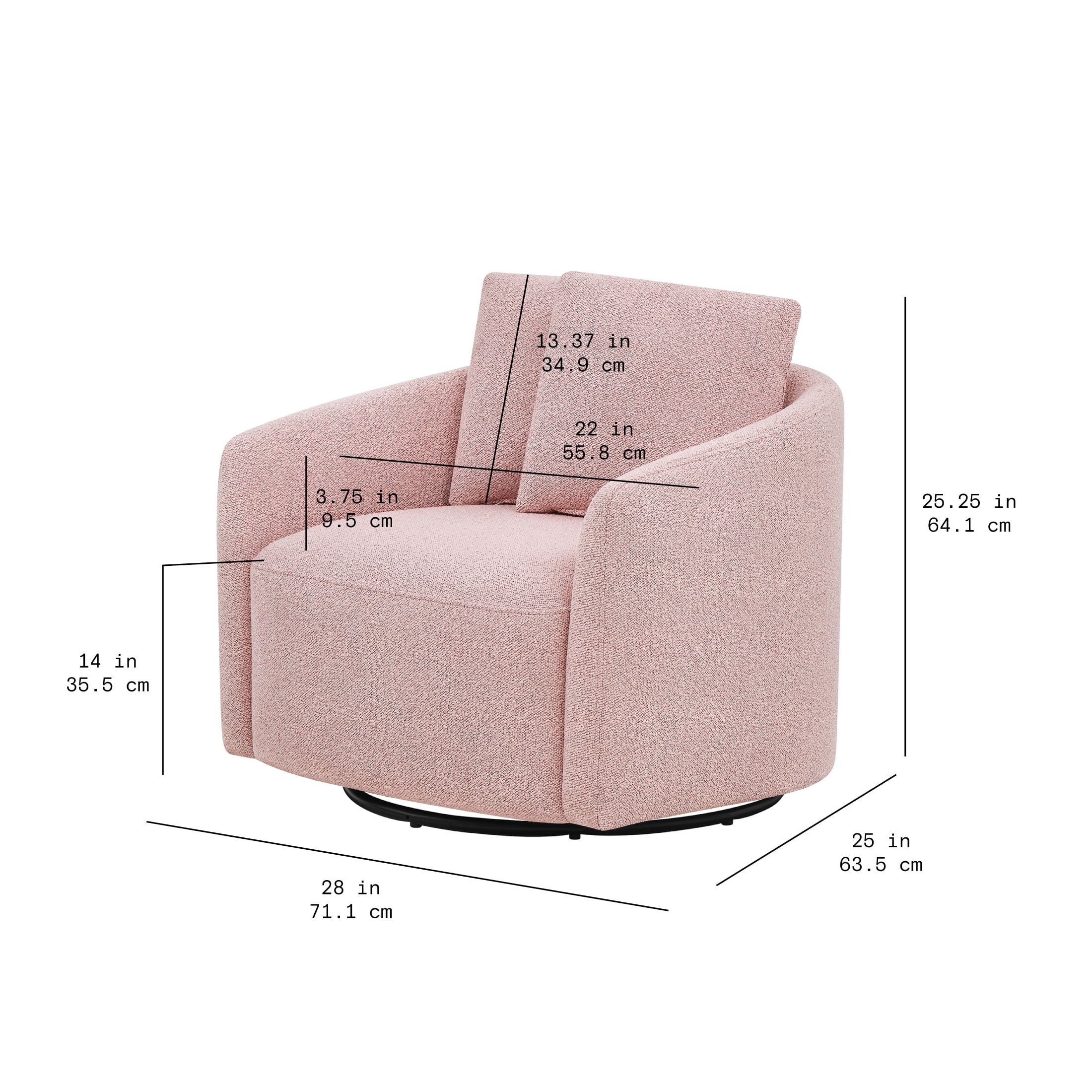 Beautiful Drew Kids Accent Chair by Drew Barrymore, Cornflower Bouclé Fabric