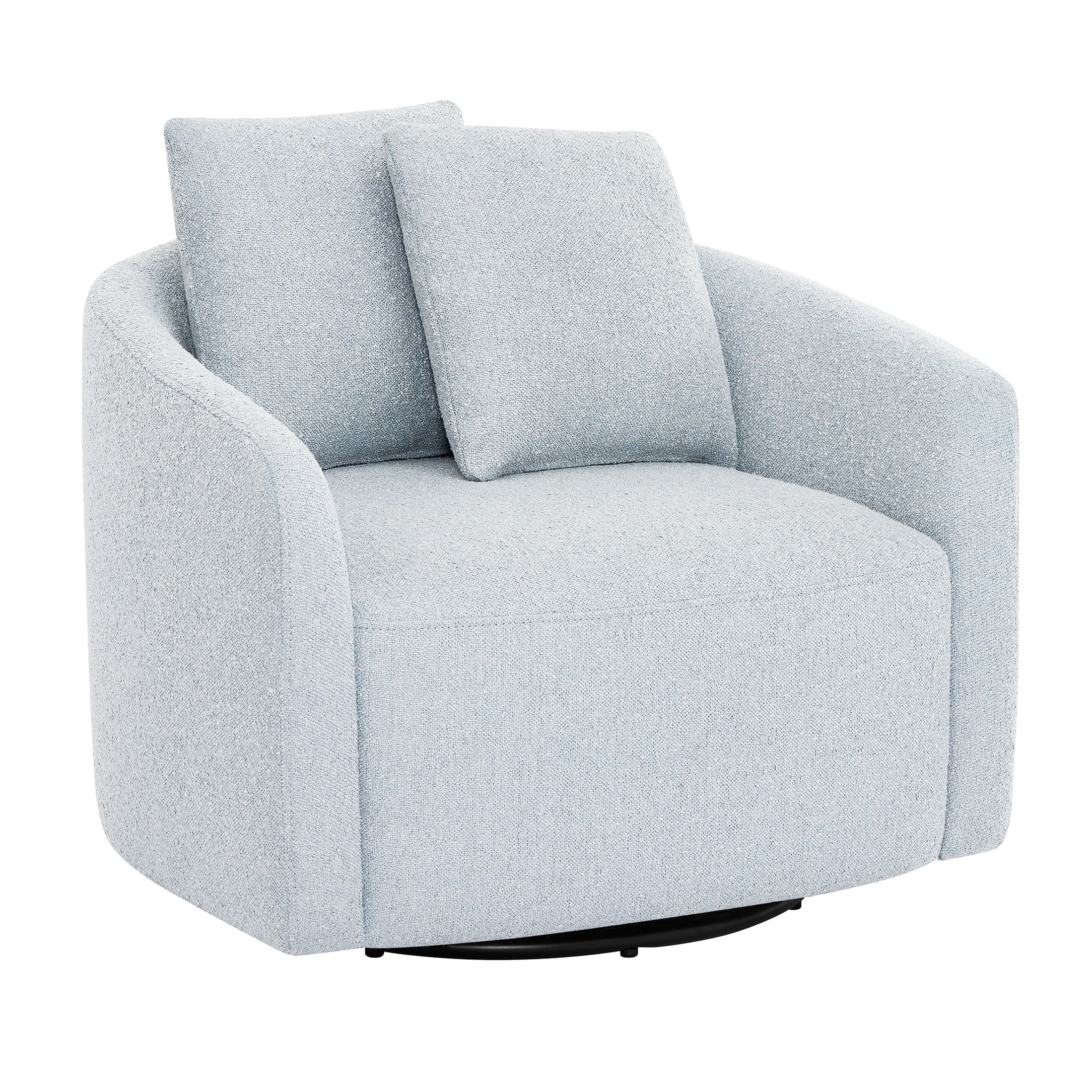 Beautiful Drew Kids Accent Chair by Drew Barrymore, Cornflower Bouclé Fabric