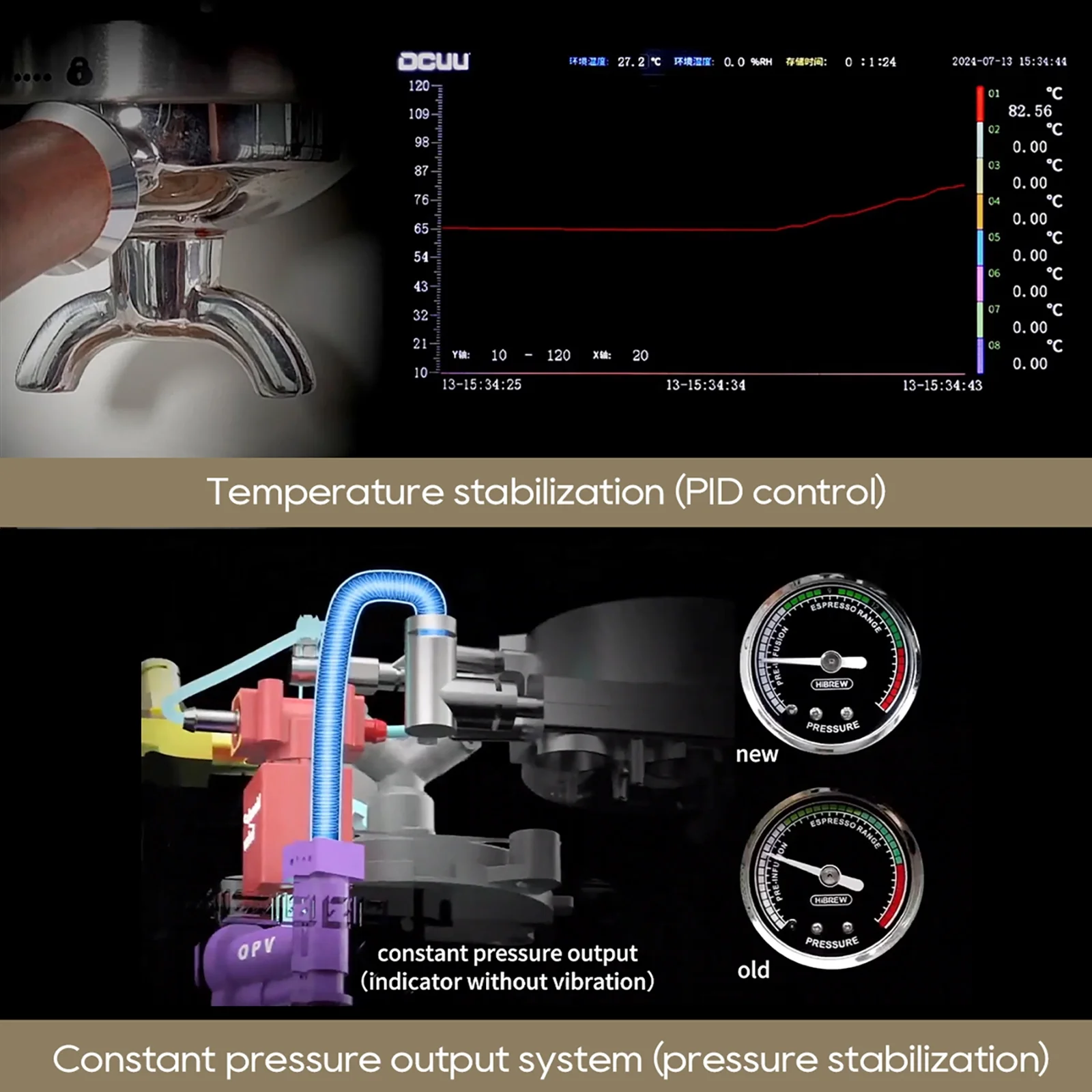 HiBREW H10PLUS 20Bar Espresso Coffee Machine with Adjustable Temperature & Steam