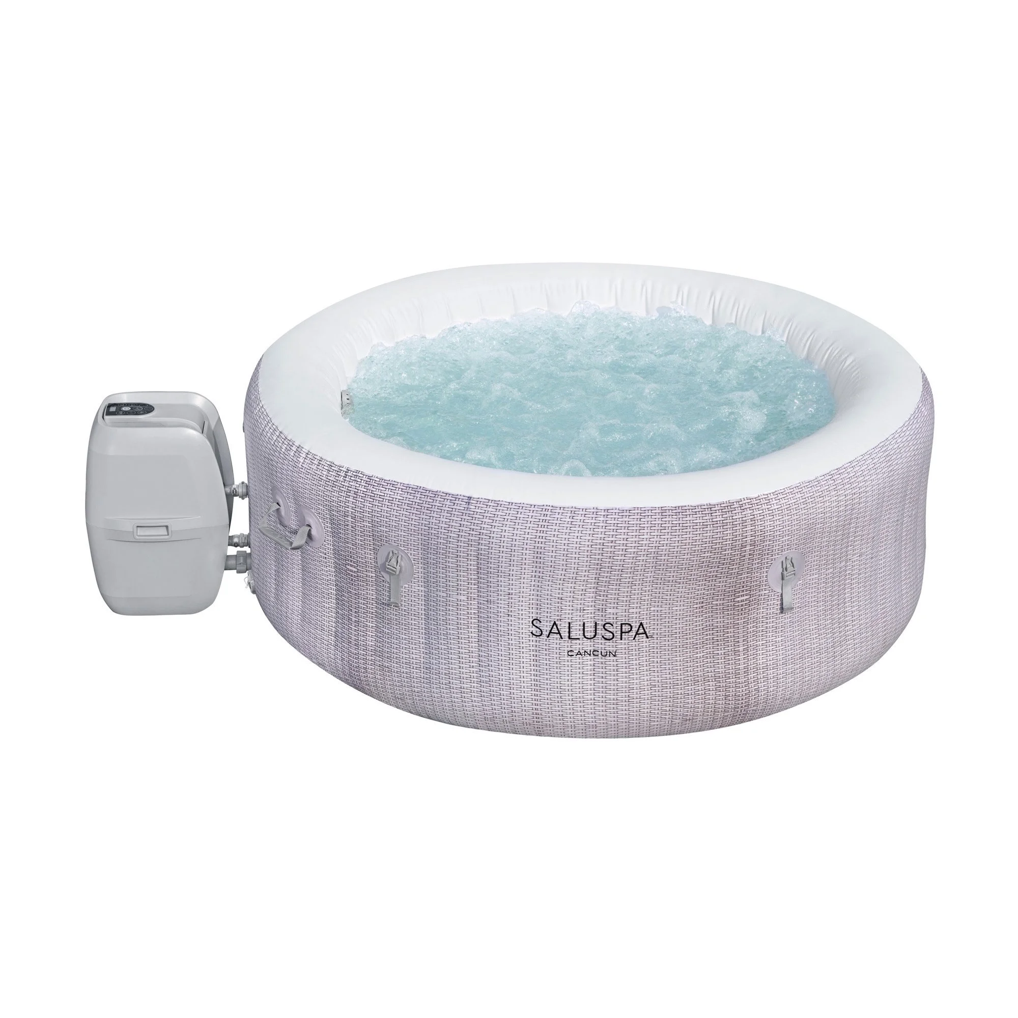 Bestway SaluSpa Cancun AirJet Inflatable Hot Tub with 120 Jets, Gray