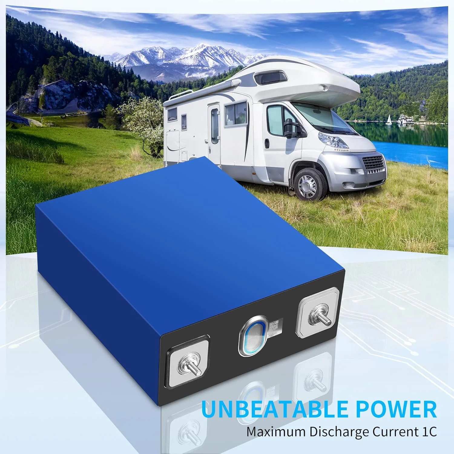 280Ah 3.2V Battery 4 Pack LiFePO4 Grade A Deep Cycle Lithium Iron Phosphate Rechargeable with Nuts and Bus Bars,8000-10000Life Cycles��Replacement Batteries for Solar Systems, Cars, RVs