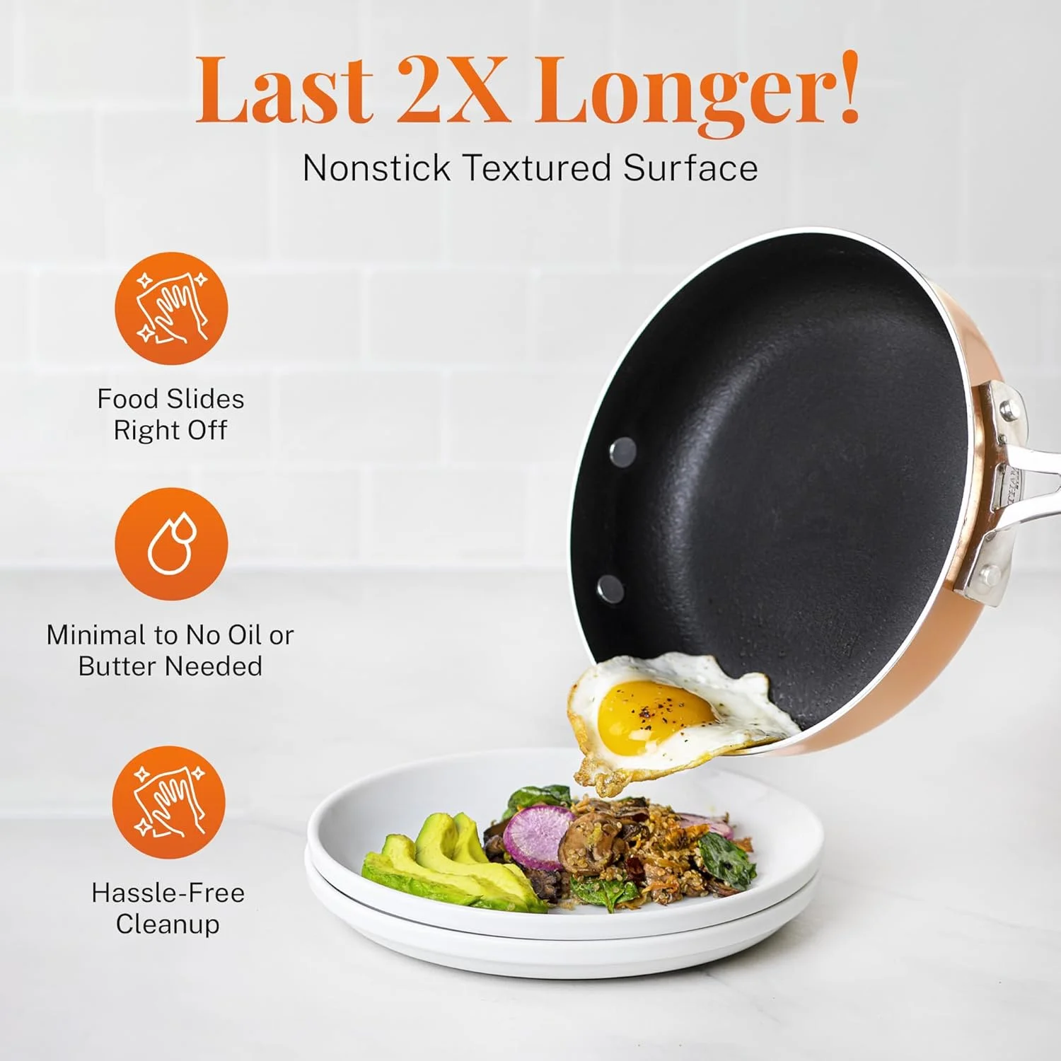 Gotham Steel Stackmaster 10 Pc Copper Pots and Pans Set Non Stick Cookware Set with Kitchen Utensils, Induction Ready, Non Toxic Nesting Design for 50% Space Saving, Oven and Dishwasher Safe