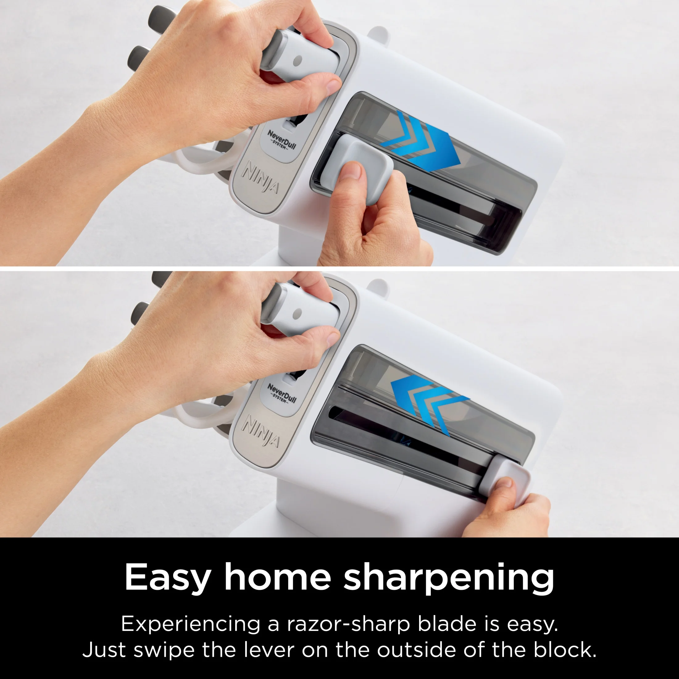 Ninja Foodi NeverDull 10-Piece Stainless Steel Essential Knife System with Sharpener, K12010 Black/Gray