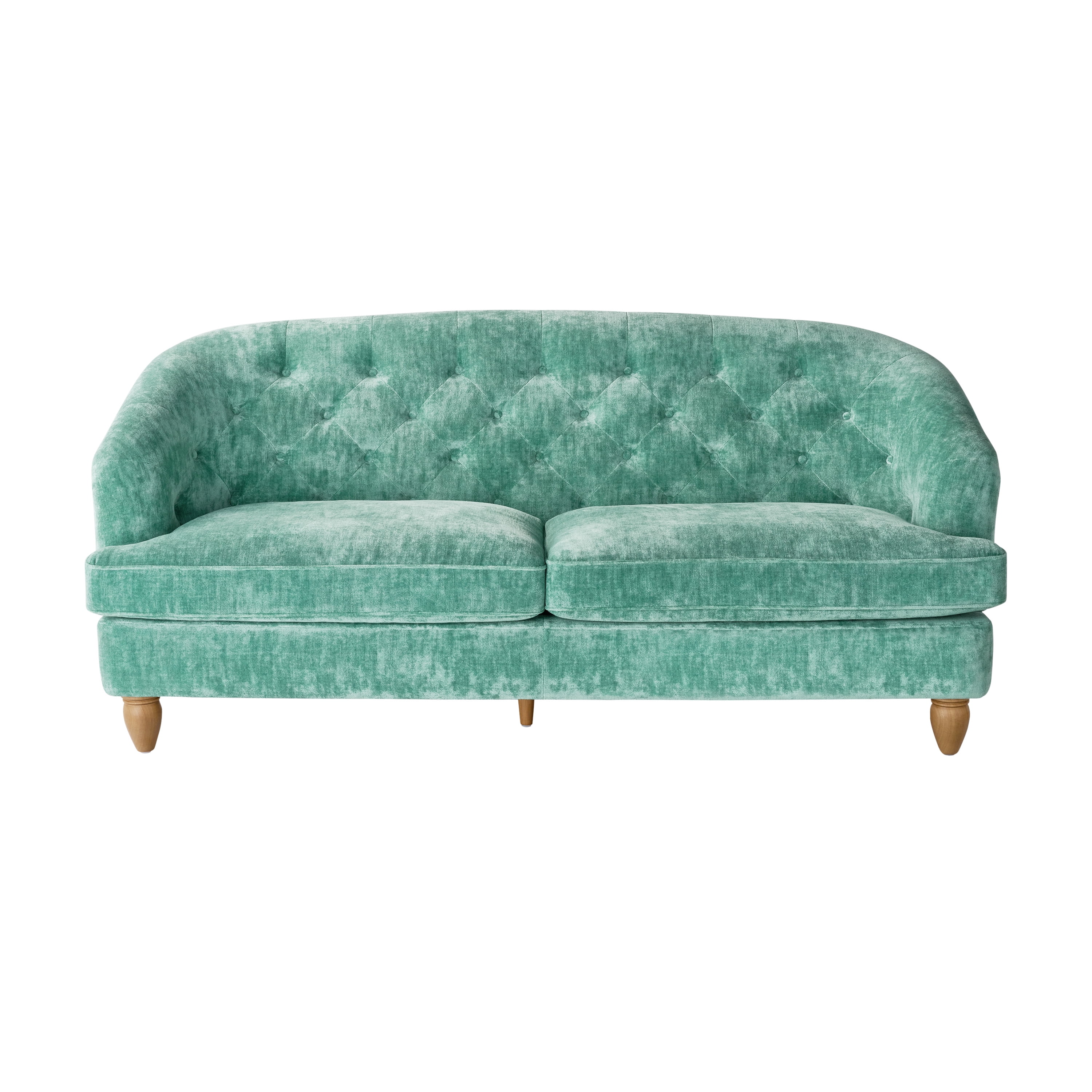 The Pioneer Woman Laurel Tufted Sofa, Cream Velvet, 79.53 in