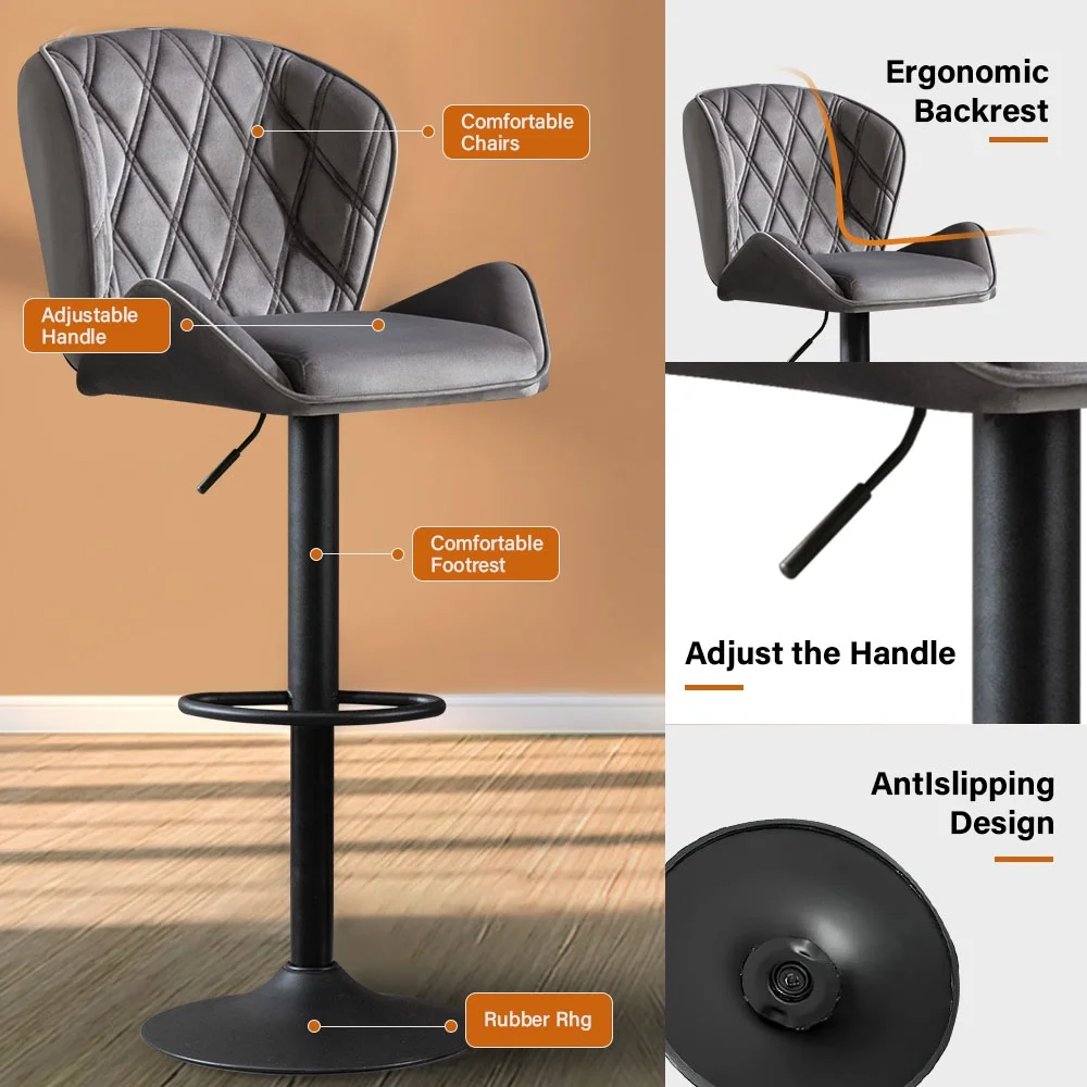 JONPONY Kneading Massage Rocker Recliner Chair with 4-Point 3D Kneading Massage and Heat Ergonomic Lounge Chair for Living Room with Rocking Function and 2 Cup Holders, USB Charge Port,Gray