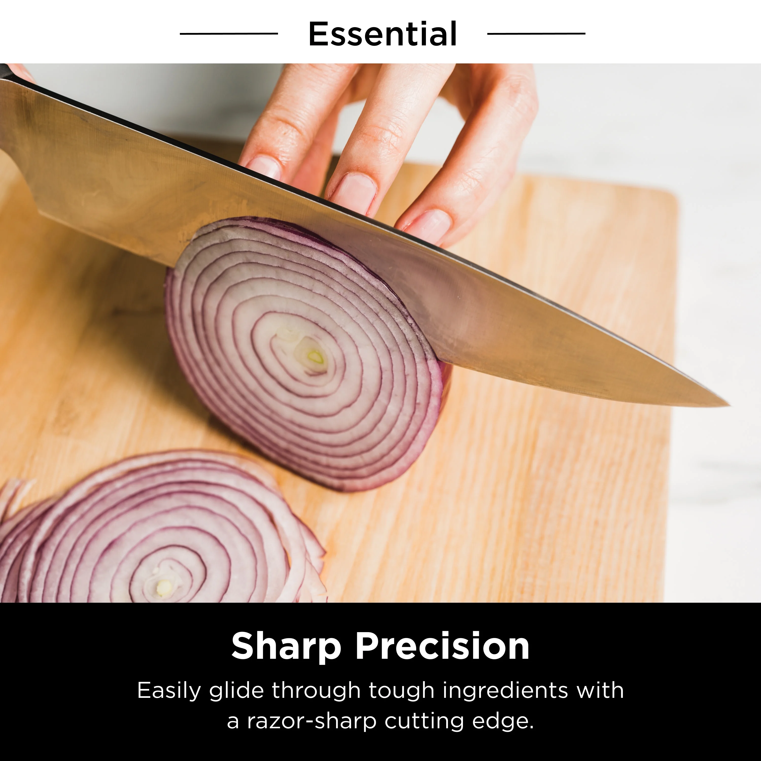 Ninja Foodi NeverDull 10-Piece Stainless Steel Essential Knife System with Sharpener, K12010 Black/Gray