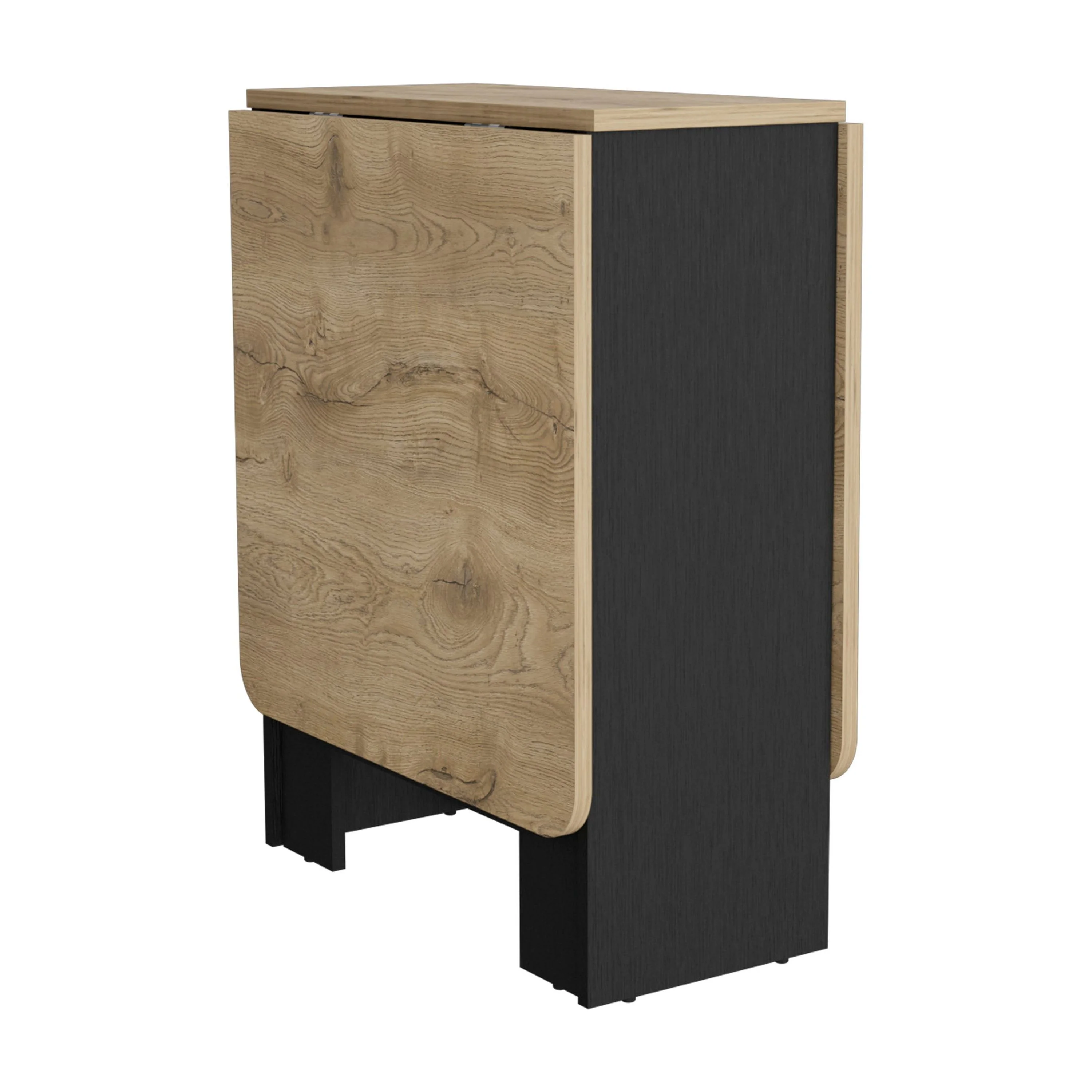 Gateleg Folding Table Space-Saving with Compact Design White / Macadamia