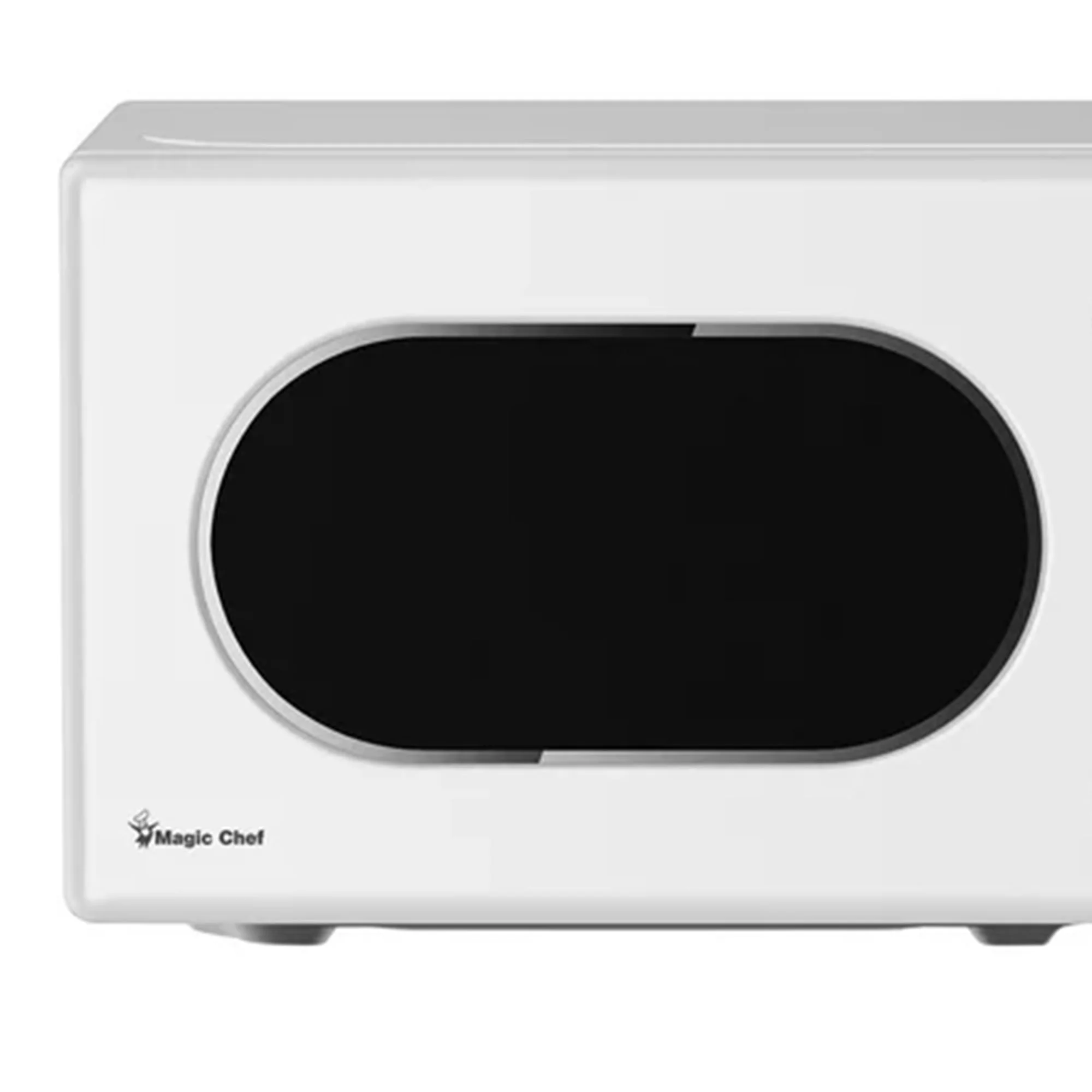 Open Box Magic Chef 0.7 Cubic Feet 700 Watt Retro Countertop Microwave, White