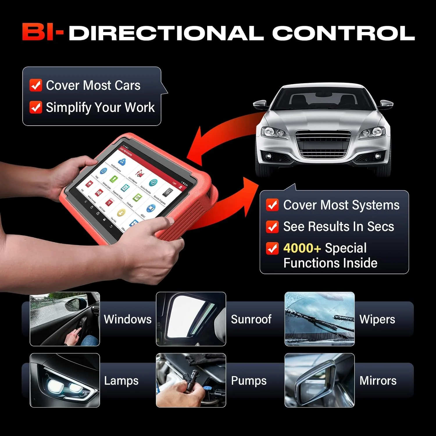 LAUNCH X431 PROS V+ 5.0 Scan Tool, 38+ Resets, ECU Coding, CANFD, FCA AutoAuth, 2 Yrs Free Updates