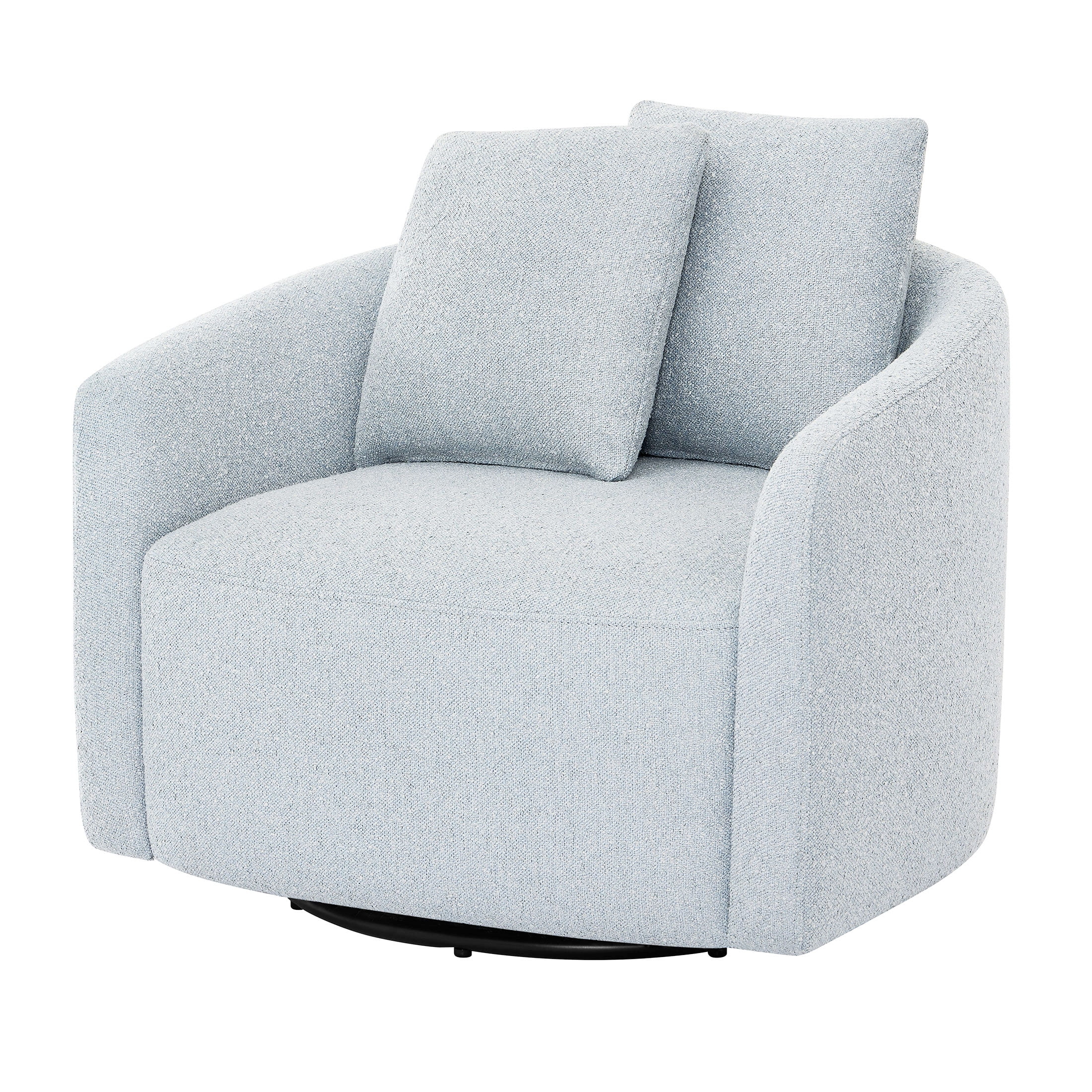 Beautiful Drew Kids Accent Chair by Drew Barrymore, Cornflower Bouclé Fabric