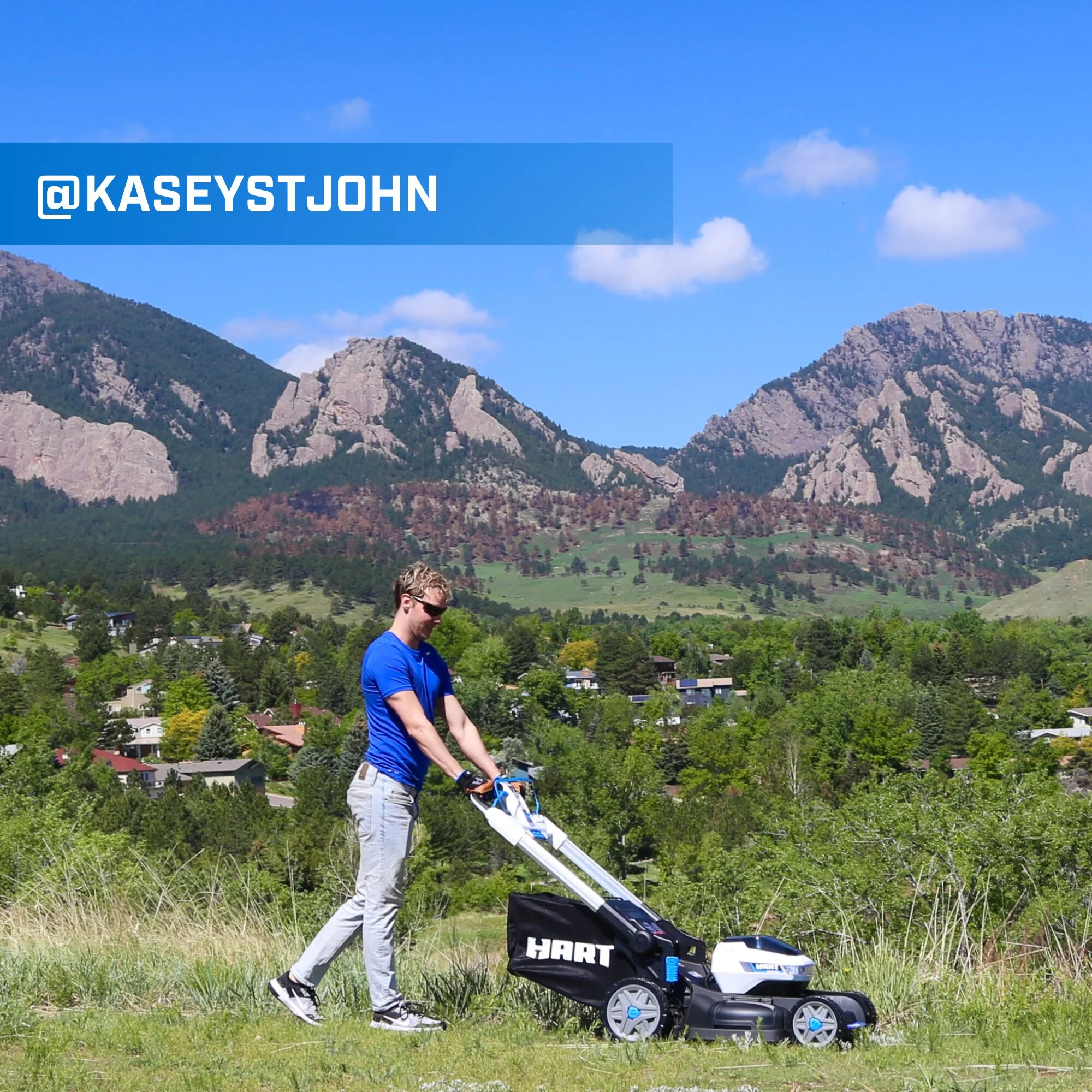 HART 40-Volt 21-inch Supercharge 3-in-1 Self-Propelled Mower Kit, (2) 6.0Ah Lithium-Ion Batteries