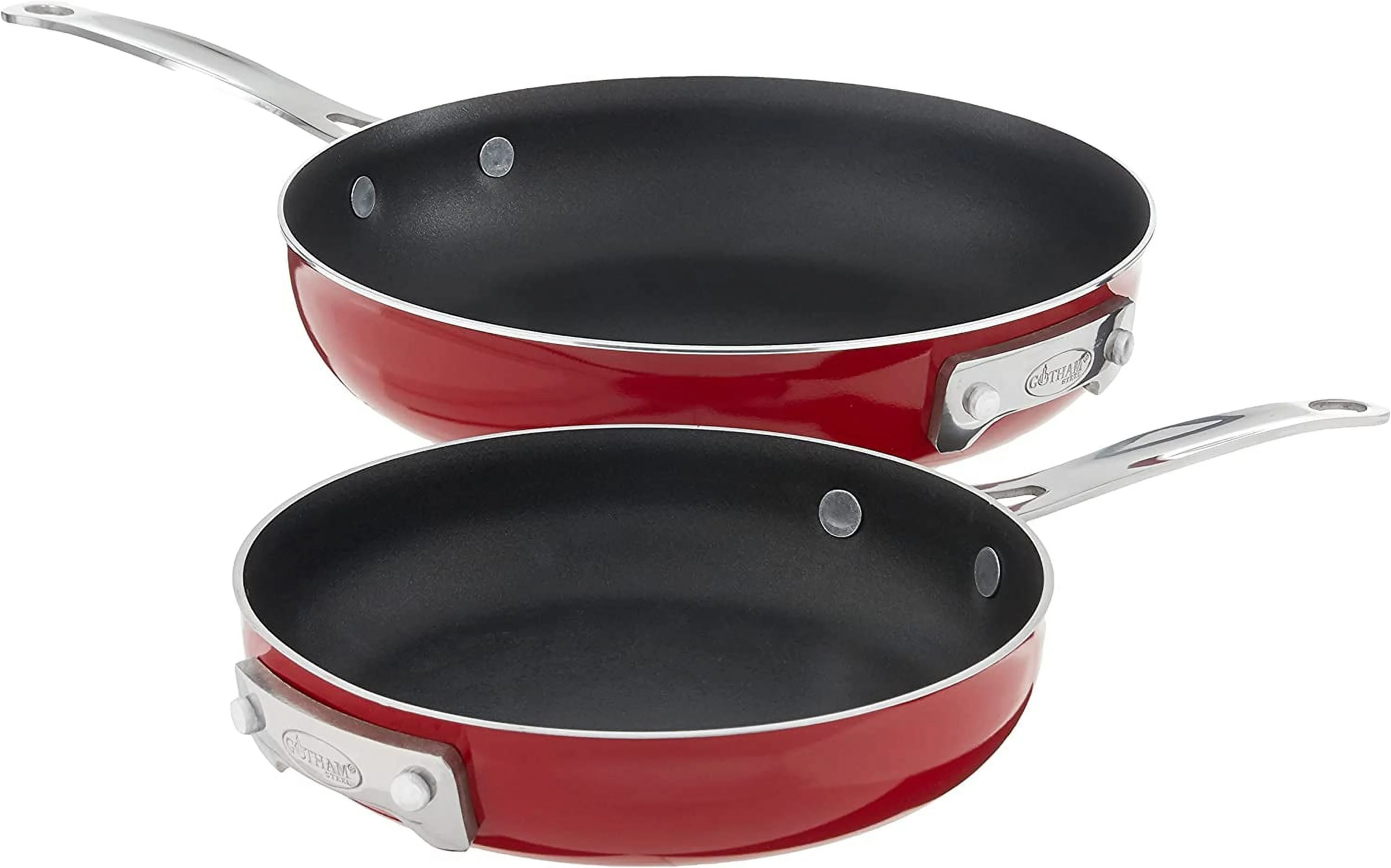 Gotham Steel Stackmaster 10 Pc Copper Pots and Pans Set Non Stick Cookware Set with Kitchen Utensils, Induction Ready, Non Toxic Nesting Design for 50% Space Saving, Oven and Dishwasher Safe