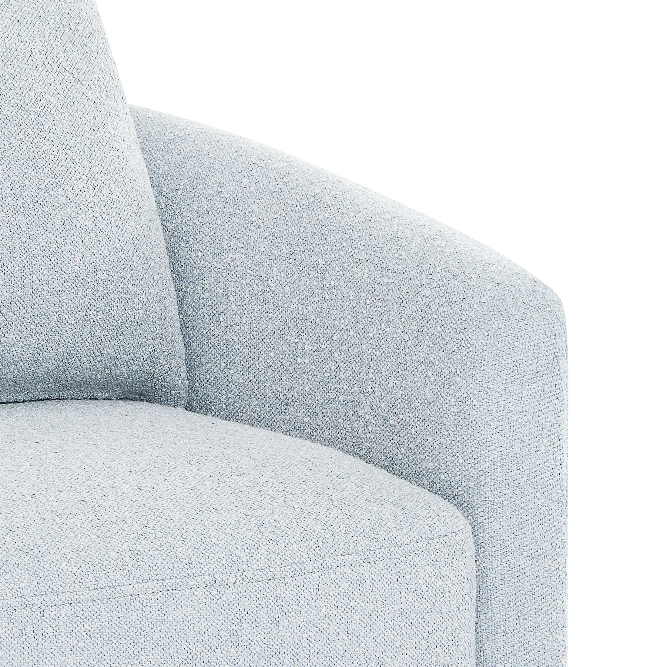 Beautiful Drew Kids Accent Chair by Drew Barrymore, Cornflower Bouclé Fabric