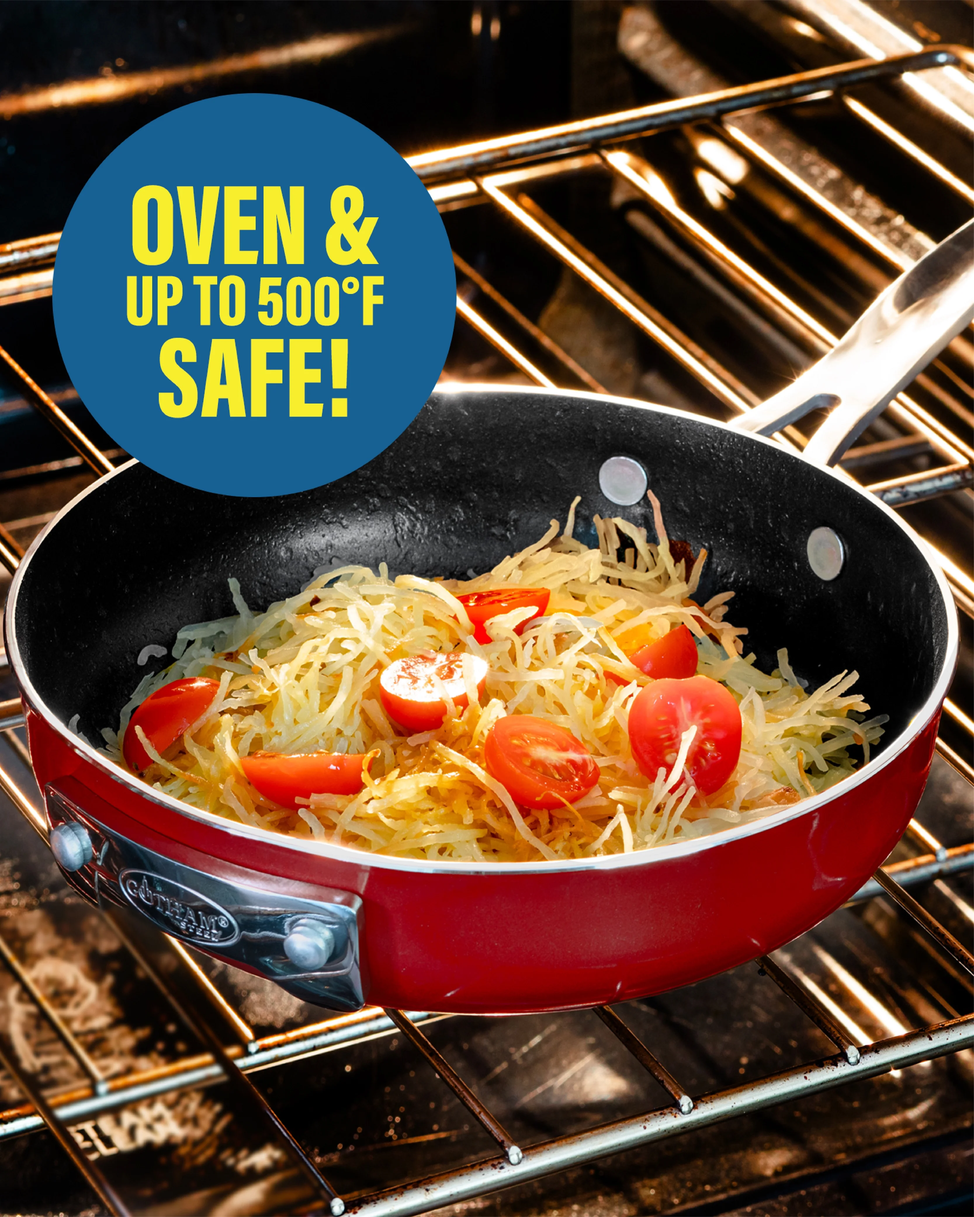 Gotham Steel Stackmaster 10 Pc Copper Pots and Pans Set Non Stick Cookware Set with Kitchen Utensils, Induction Ready, Non Toxic Nesting Design for 50% Space Saving, Oven and Dishwasher Safe