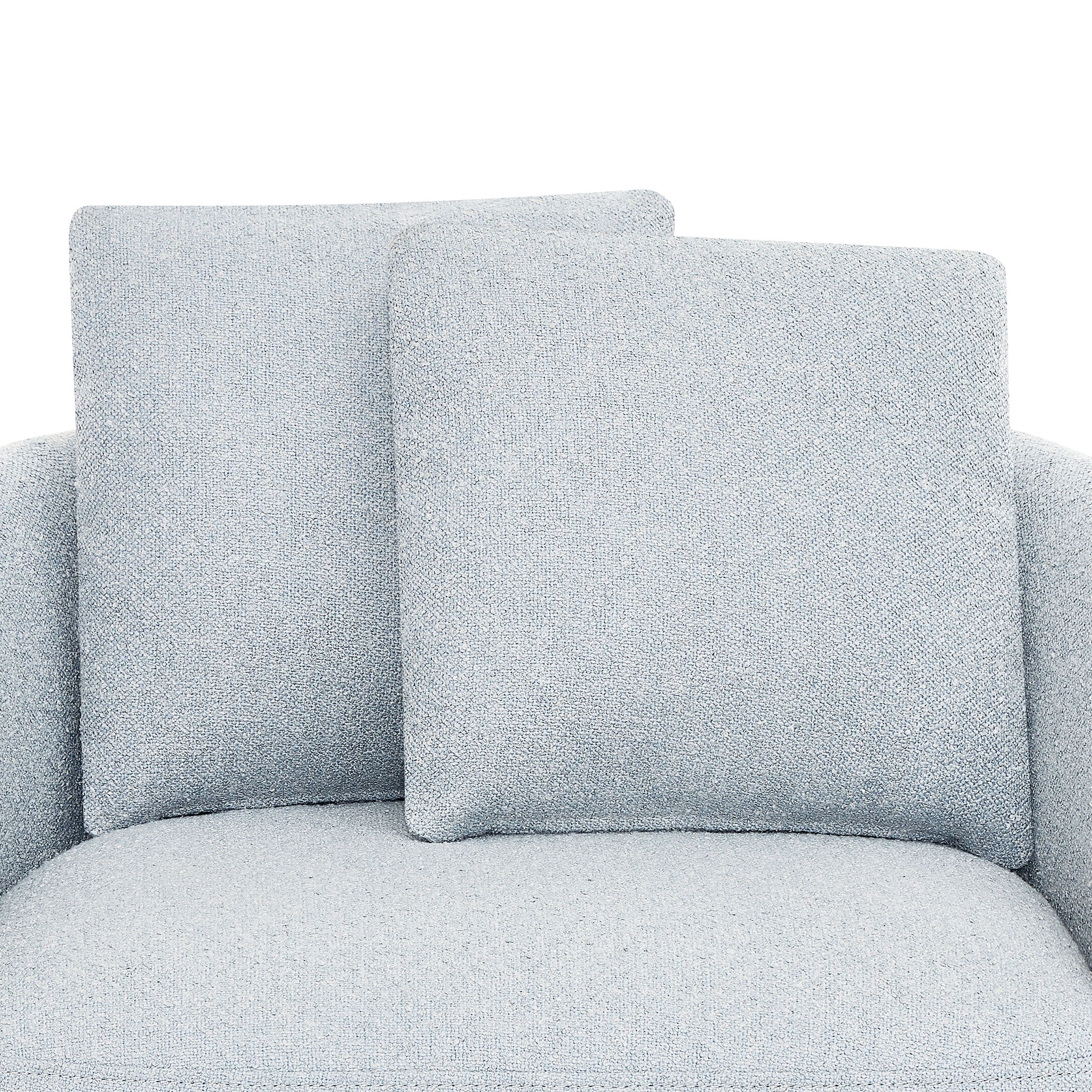 Beautiful Drew Kids Accent Chair by Drew Barrymore, Cornflower Bouclé Fabric