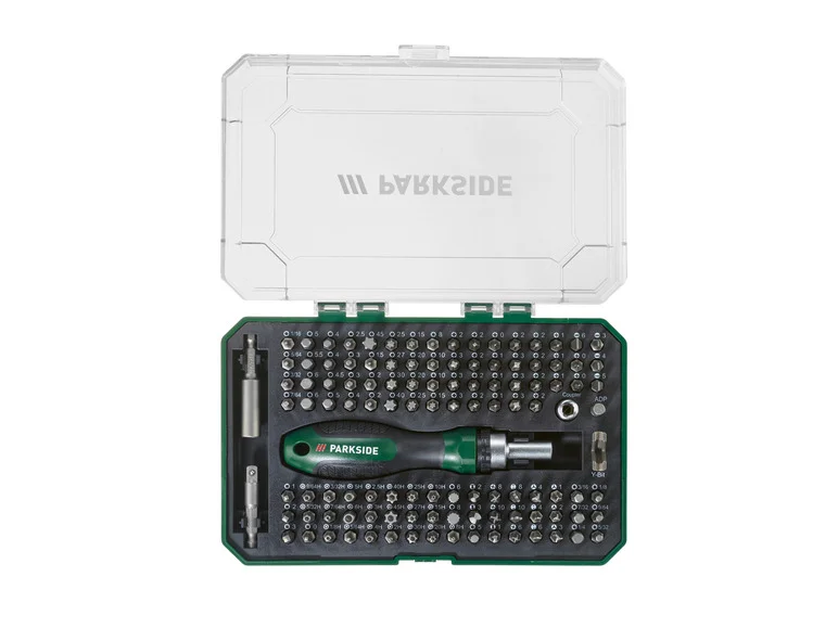 PARKSIDE® Jeu d'embouts de tournevis à cliquet. 115 pièces
