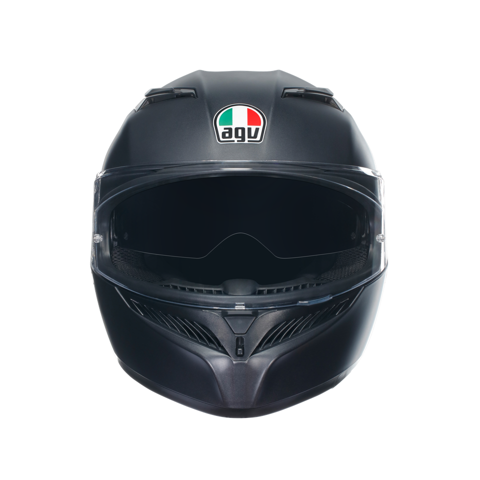 K3 MATT BLACK - MOTORBIKE FULL FACE HELMET E2206