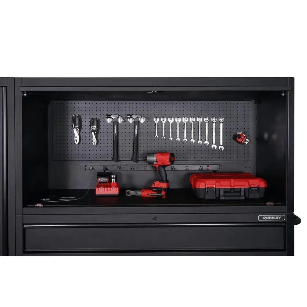 80 in. W 10-Drawer, Deep Combination Tool Chest and Rolling Cabinet Set in Matte Black (3-Piece)