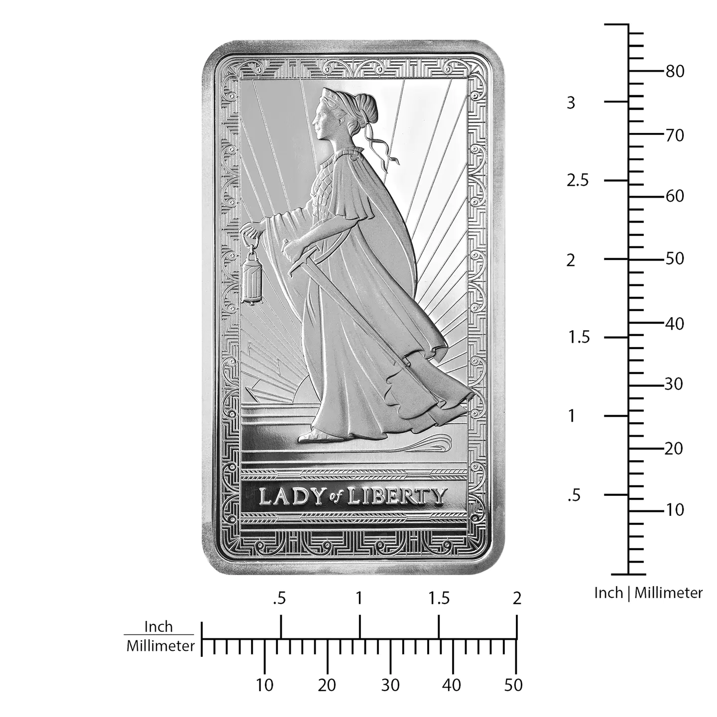 10 oz Silver Bar PAMP Lady of Liberty