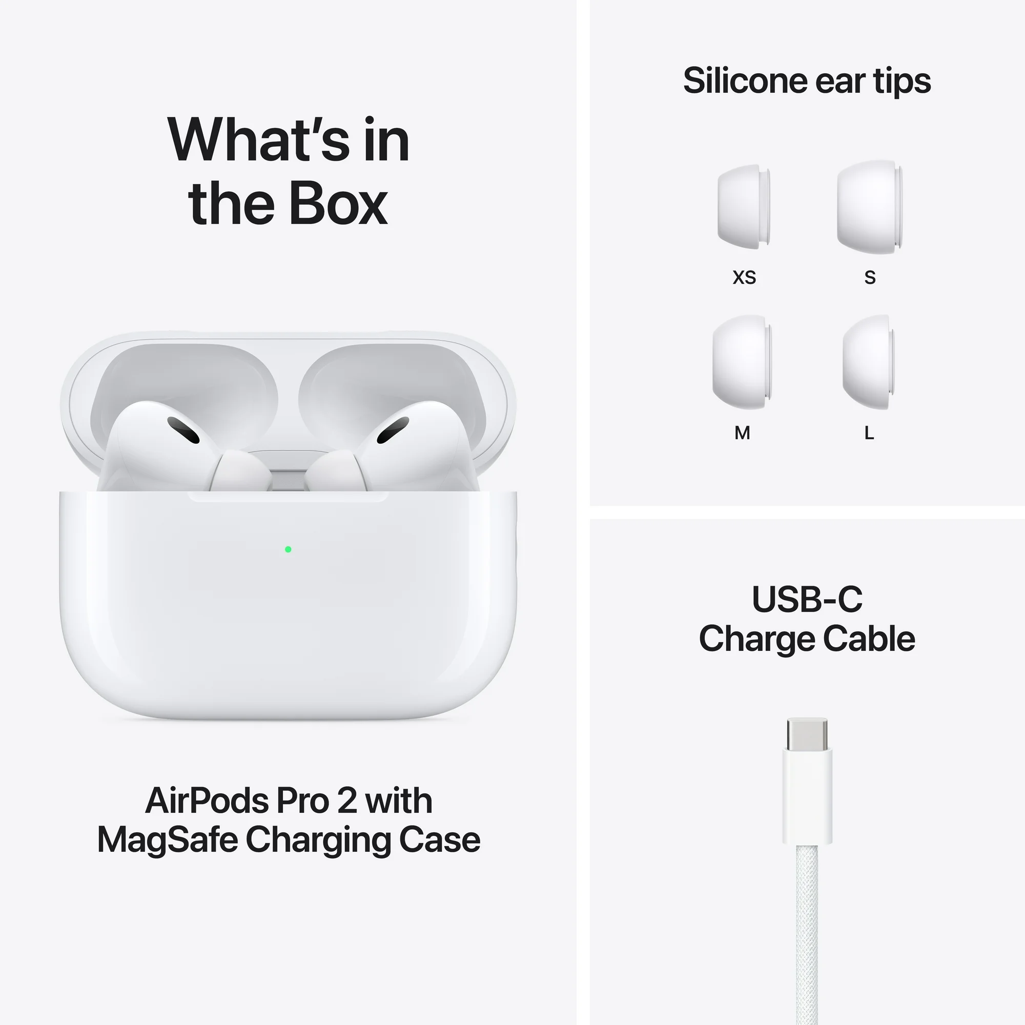 Apple AirPods Pro 2, Wireless Earbuds, Active Noise Cancellation, Hearing Aid Feature