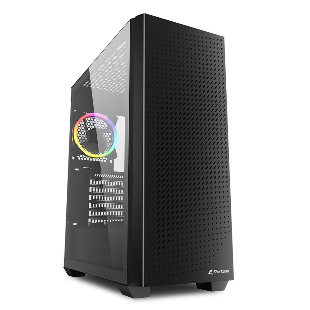 Sharkoon VS9 RGB . tower case (black. tempered glass)