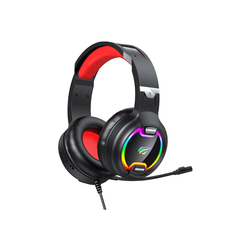 Gaming headphones Havit GAMENOTE H2233D RGB (black&red)