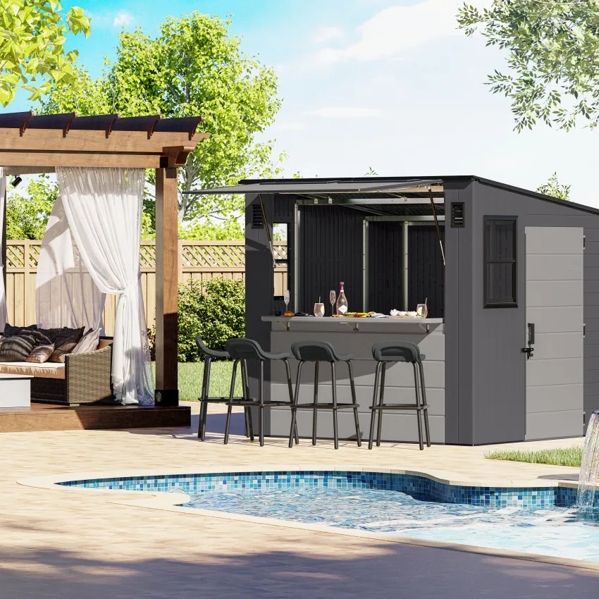 Suncast 8&rsquo;x7&rsquo; Cabana Entertainment Shed