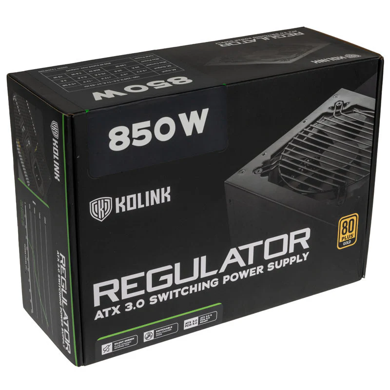 Kolink KL-R850FG PSU. Gen5. Gold - 850W. ATX 3.0. 600W 12VHPWR