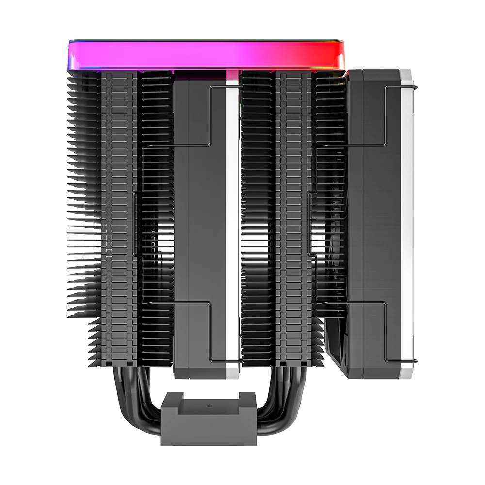 Montech Metal DT24 Premium – CPU-Kühler. obere ARGB-Abdeckung. 2x 120-mm-PWM-Lüfter. LGA1700 + AM5-Unterstützung. 270 W TDP