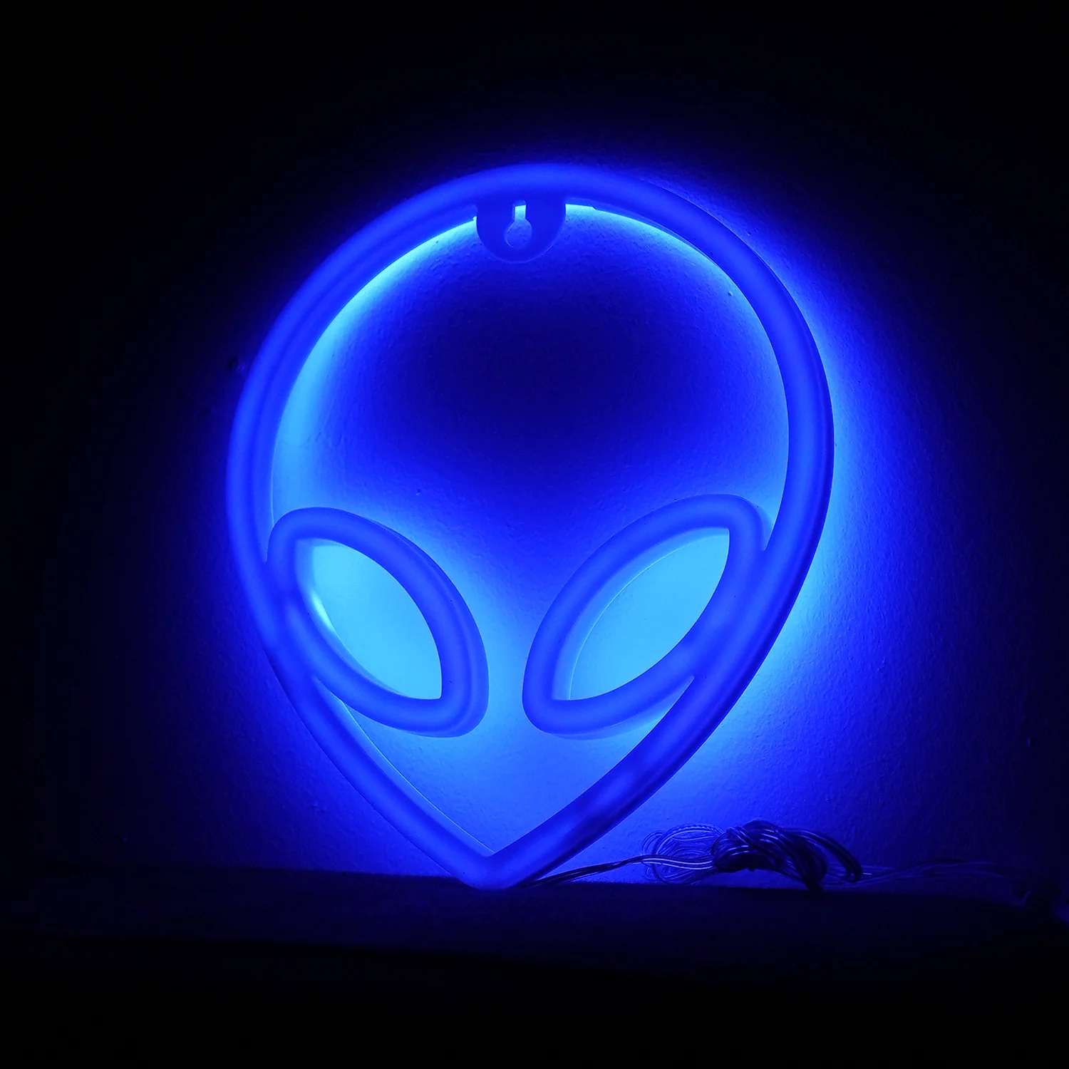 Alien Neon LED Lampe Blå