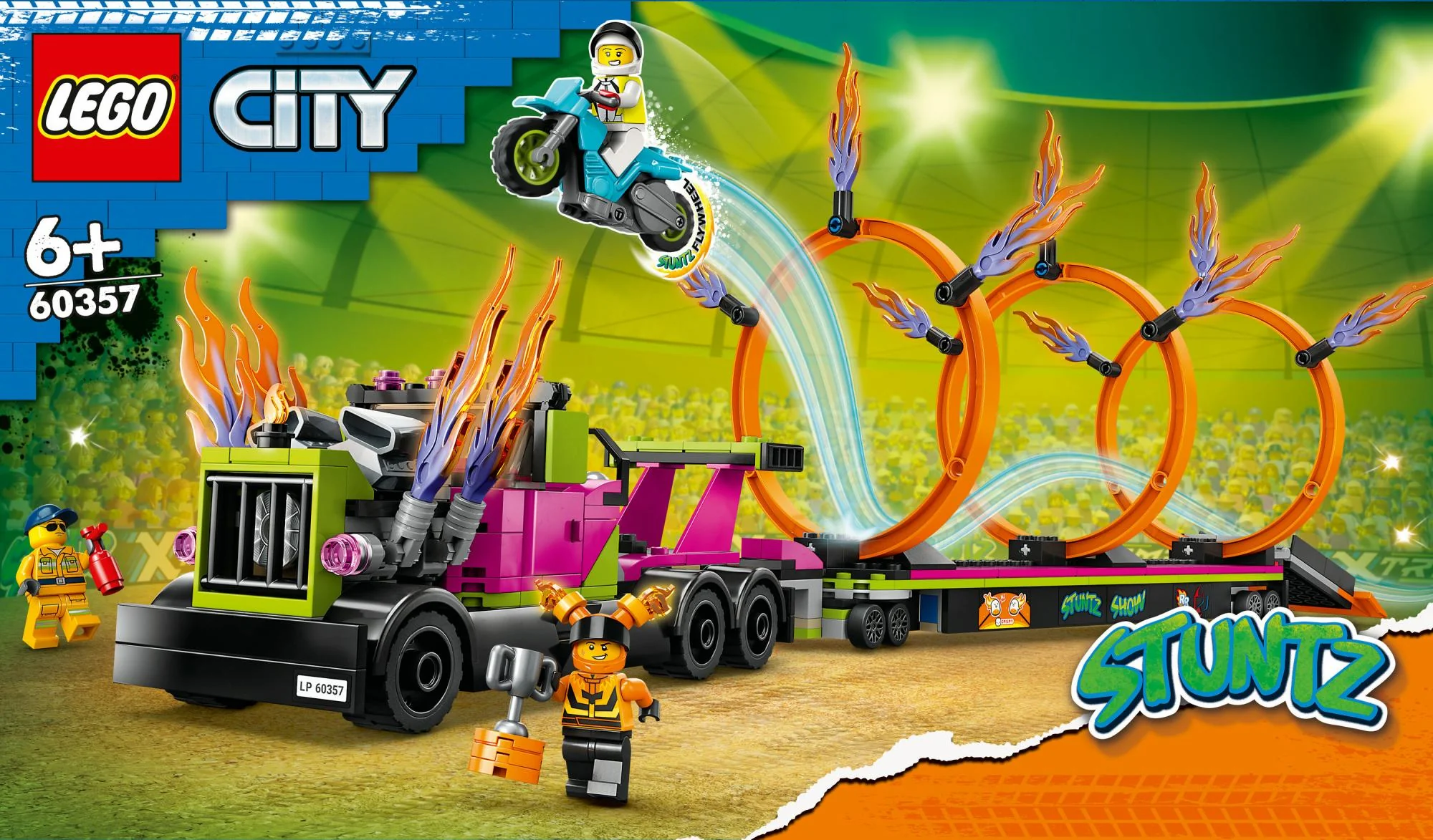 LEGO 60357 City Stunt Truck with Fire Tire Challenge