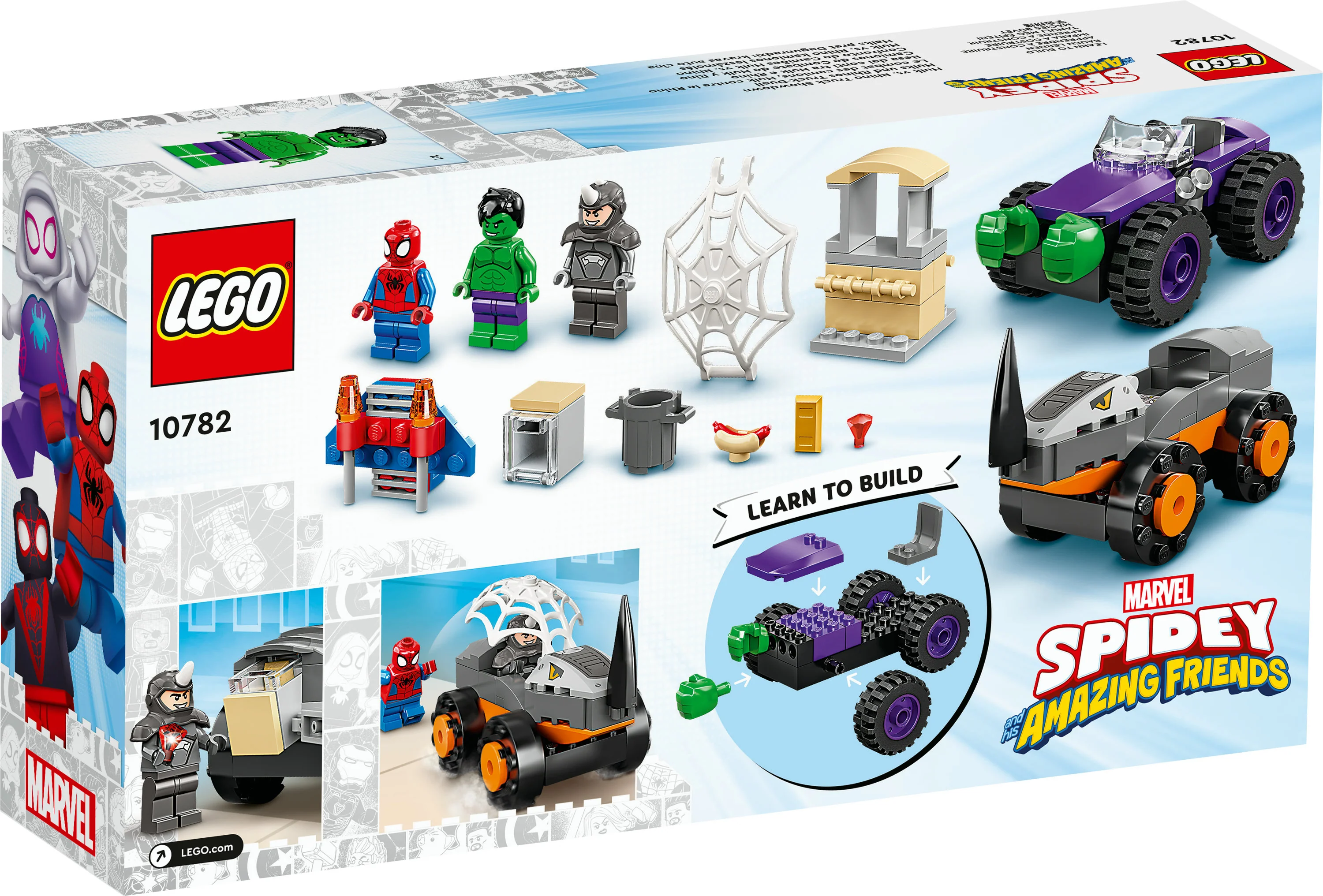 LEGO 4+ Hulks og Rhino's Truck Duel - 10782