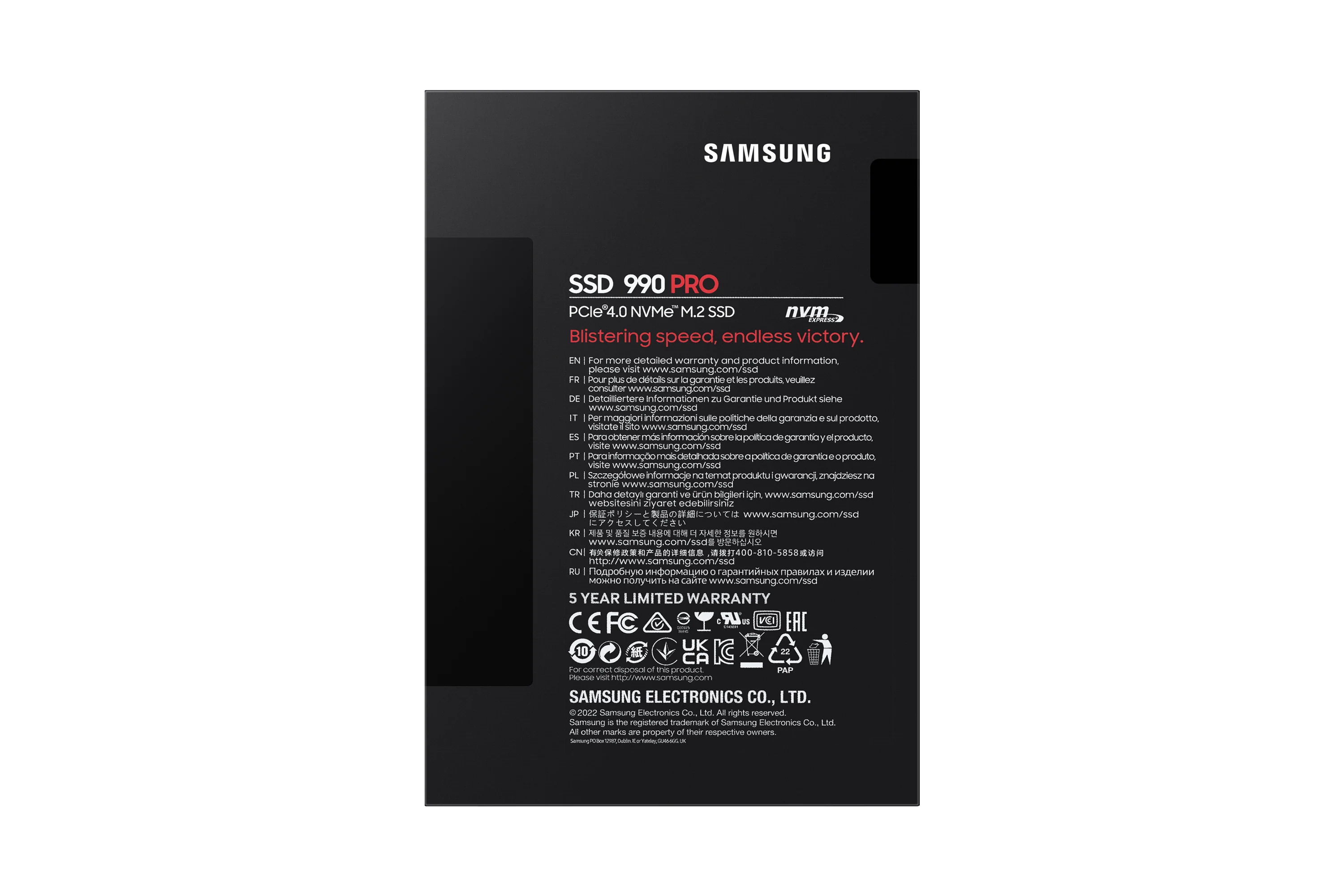 Samsung 990 PRO Solid state-drev MZ-V9P1T0BW 1TB M.2 PCI Express 4.0 x4 (NVMe)
