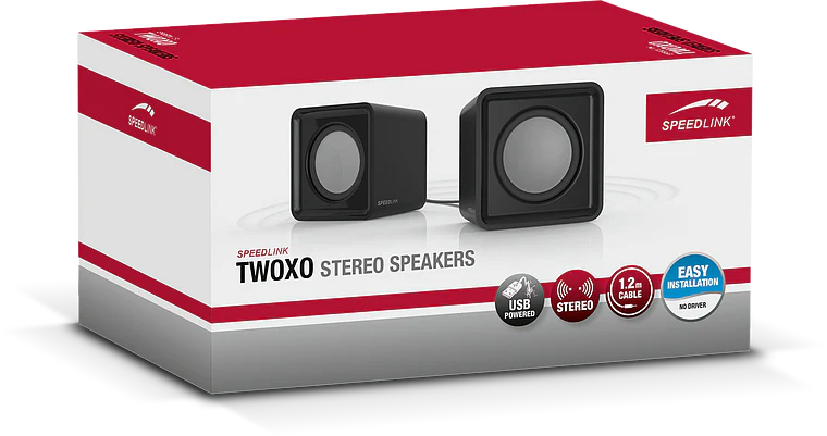SpeedLink - TWOXO Stereo-Lautsprecher. schwarz