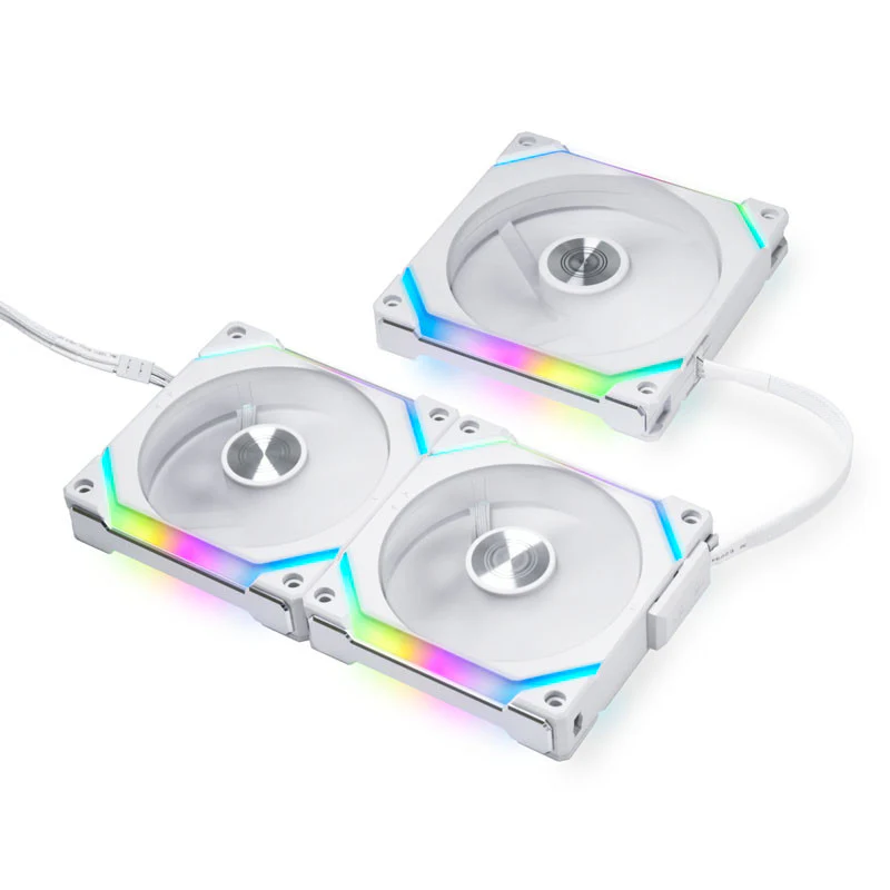 Lian Li UNI FAN SL V2 120 RGB-PWM-Lüfter. 3er-Pack. Weiß – 120 mm. 28 mm Rahmen