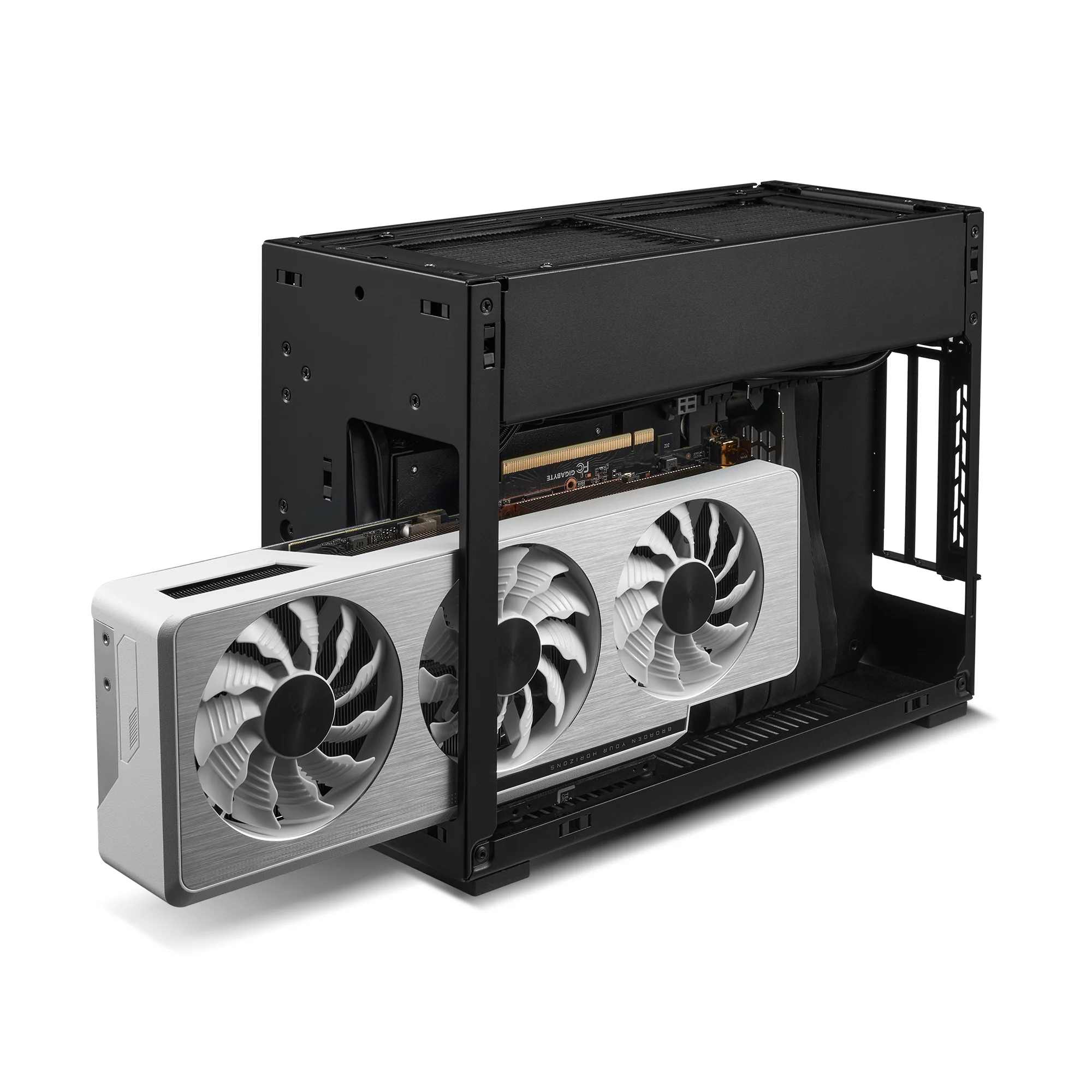 Lian Li A4-H2O X4. MINI-ITX. Schwarz. inklusive PCIE4.0-Riser-Kartenkabel