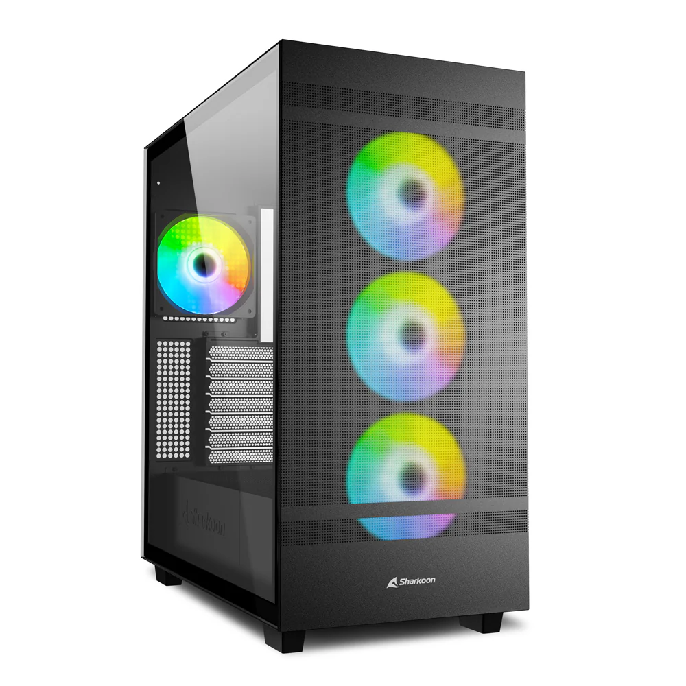 Sharkoon Rebel C50 RGB. tower case (black. tempered glass)