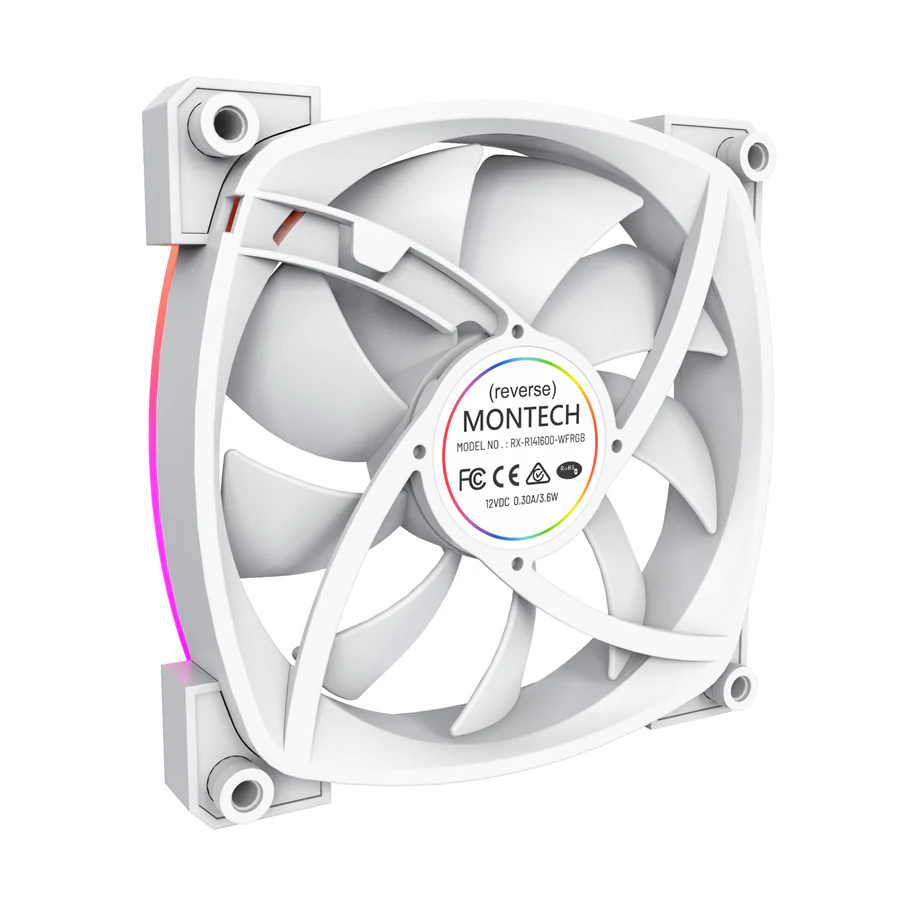 Montech RX140 PWM White - 140mm ARGB Reverse