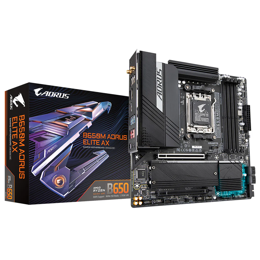 GIGABYTE B650M AORUS ELITE AX. motherboard (black) - AM5