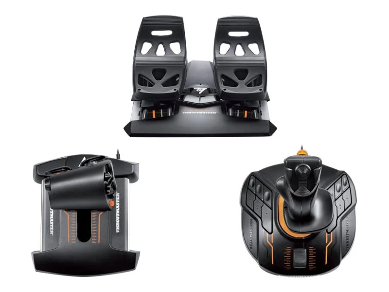 ThrustMaster T.16000M FCS Flight Pack Joystick. Gaspedal und Pedale