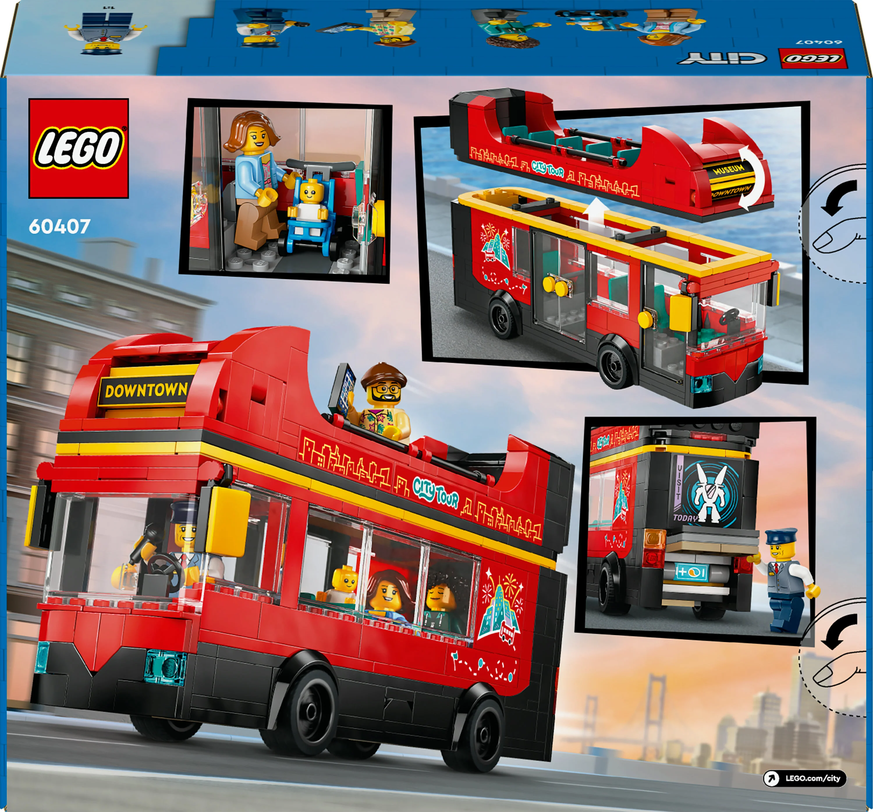 LEGO City - Red Dobbeltdækker Sightseeing Bus (60407)