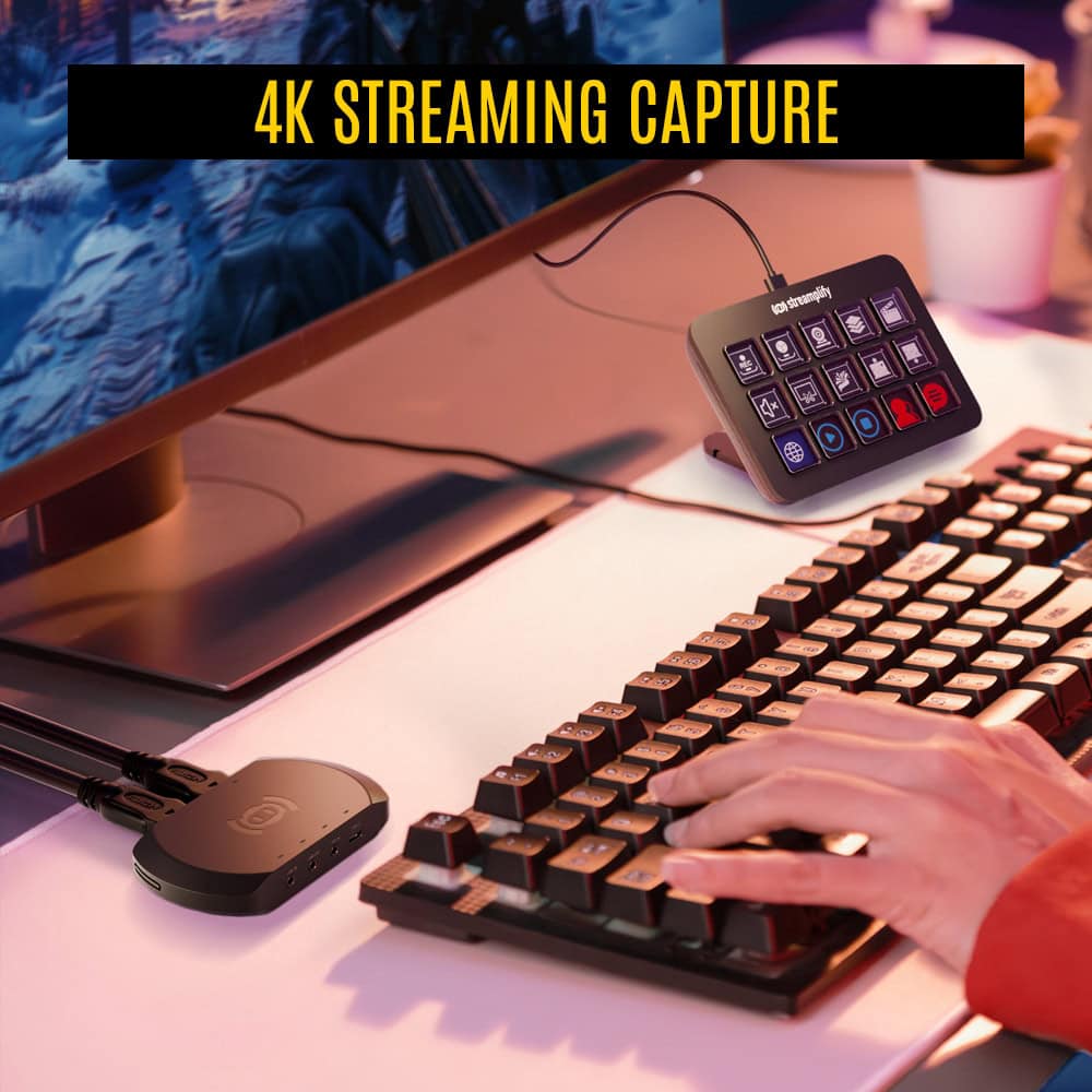 Streamplify CAPTURE. Capture Card. 4K30fps - Black