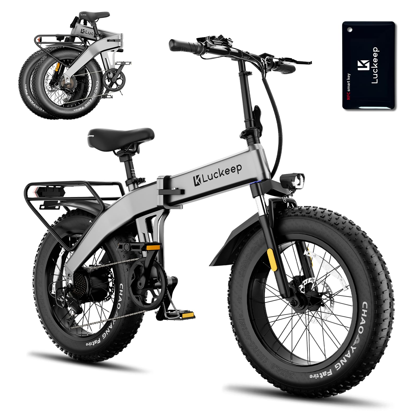 Folding Electric Bike for Adults 1500W Peak Motor.28MPH 60 Miles.720WH Battery 20 x 4.0 Fat Tire Foldable Ebikes for Adults NFC/Anti-Theft/Hydraulic Brakes E-Bbike Commuter Men - Online Shop
