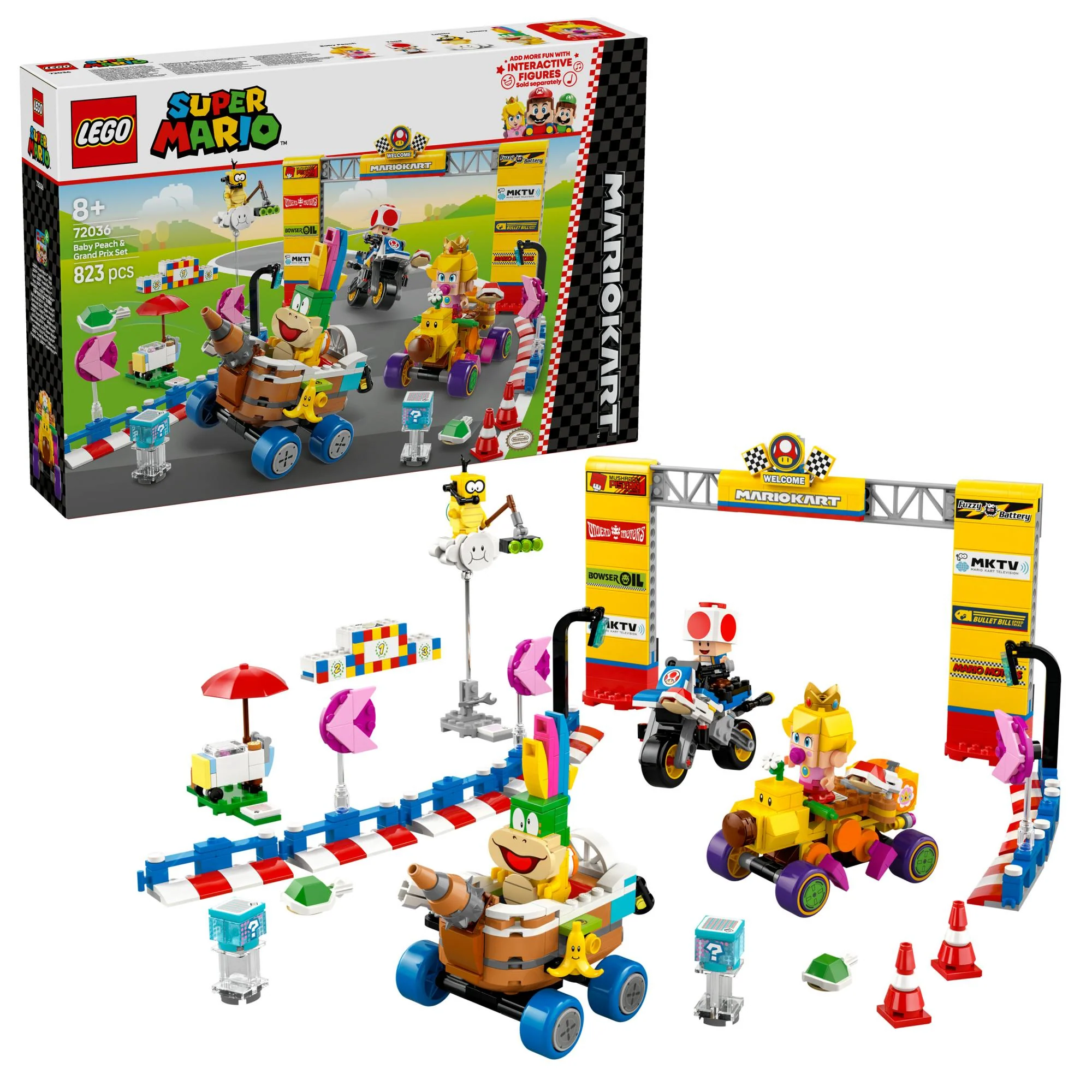 LEGO 72036 Super Mario - Mario Kart: Baby Peach & Grand Pix Set