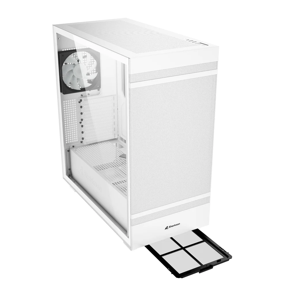 Sharkoon Rebel C50 RGB. tower case (white. tempered glass)